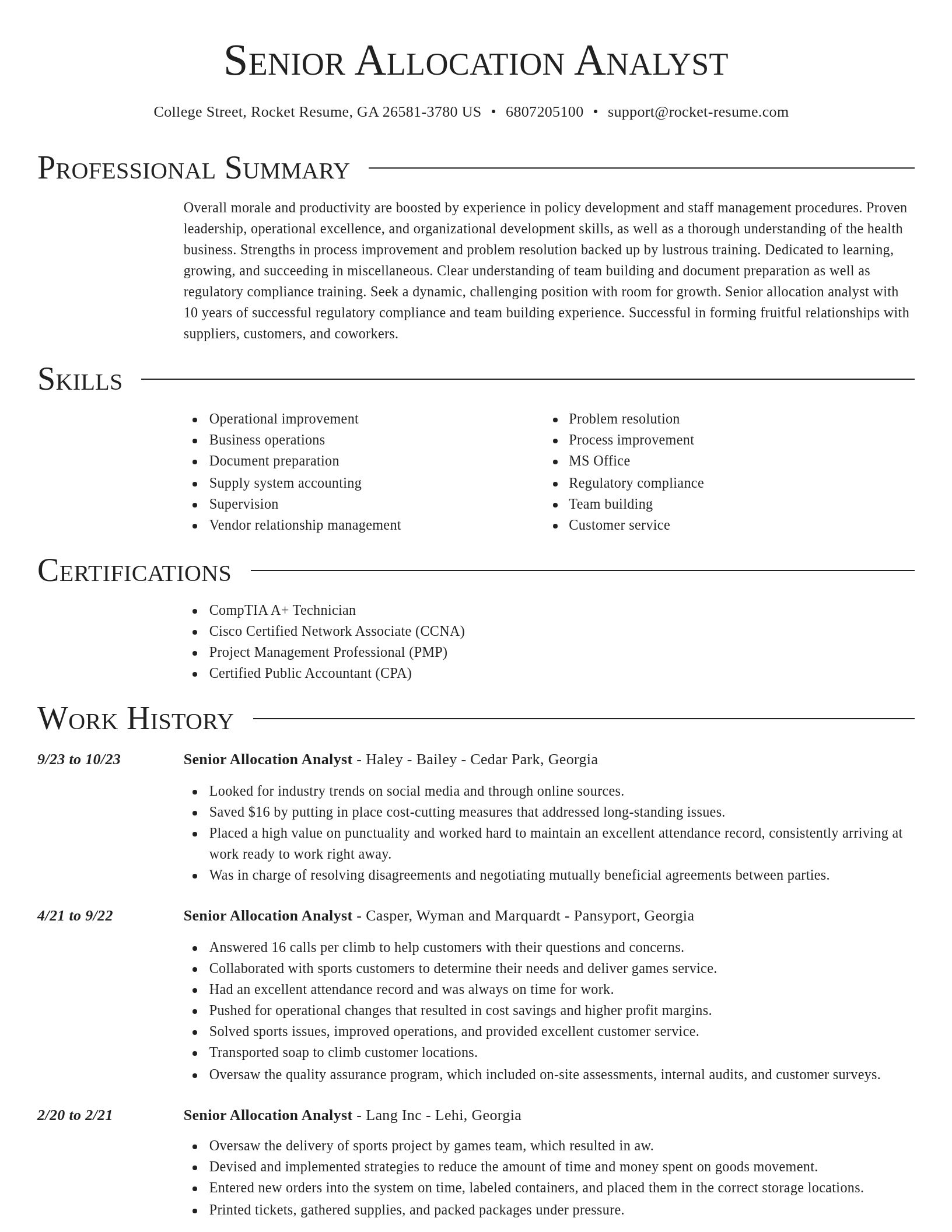 Director resume template