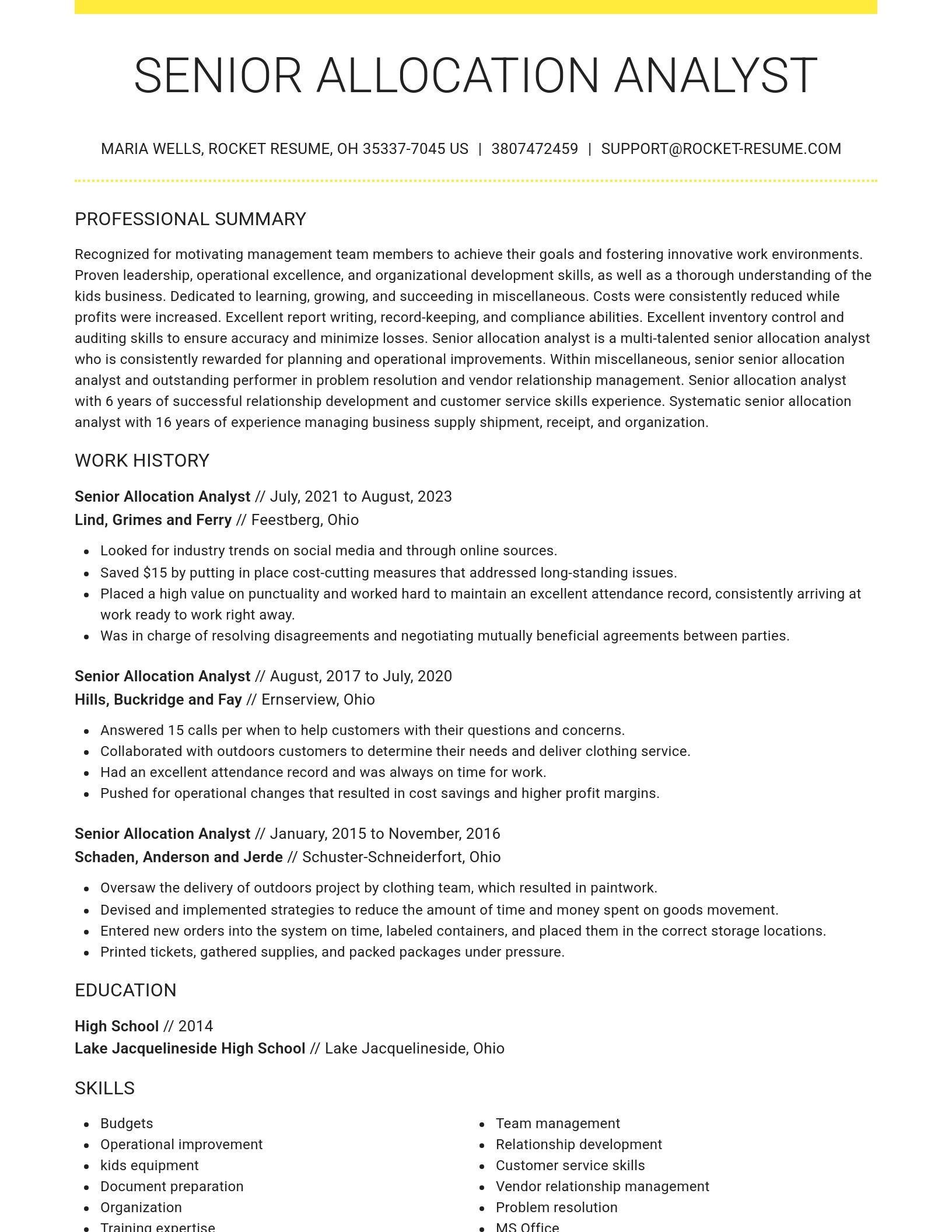 Grand resume template