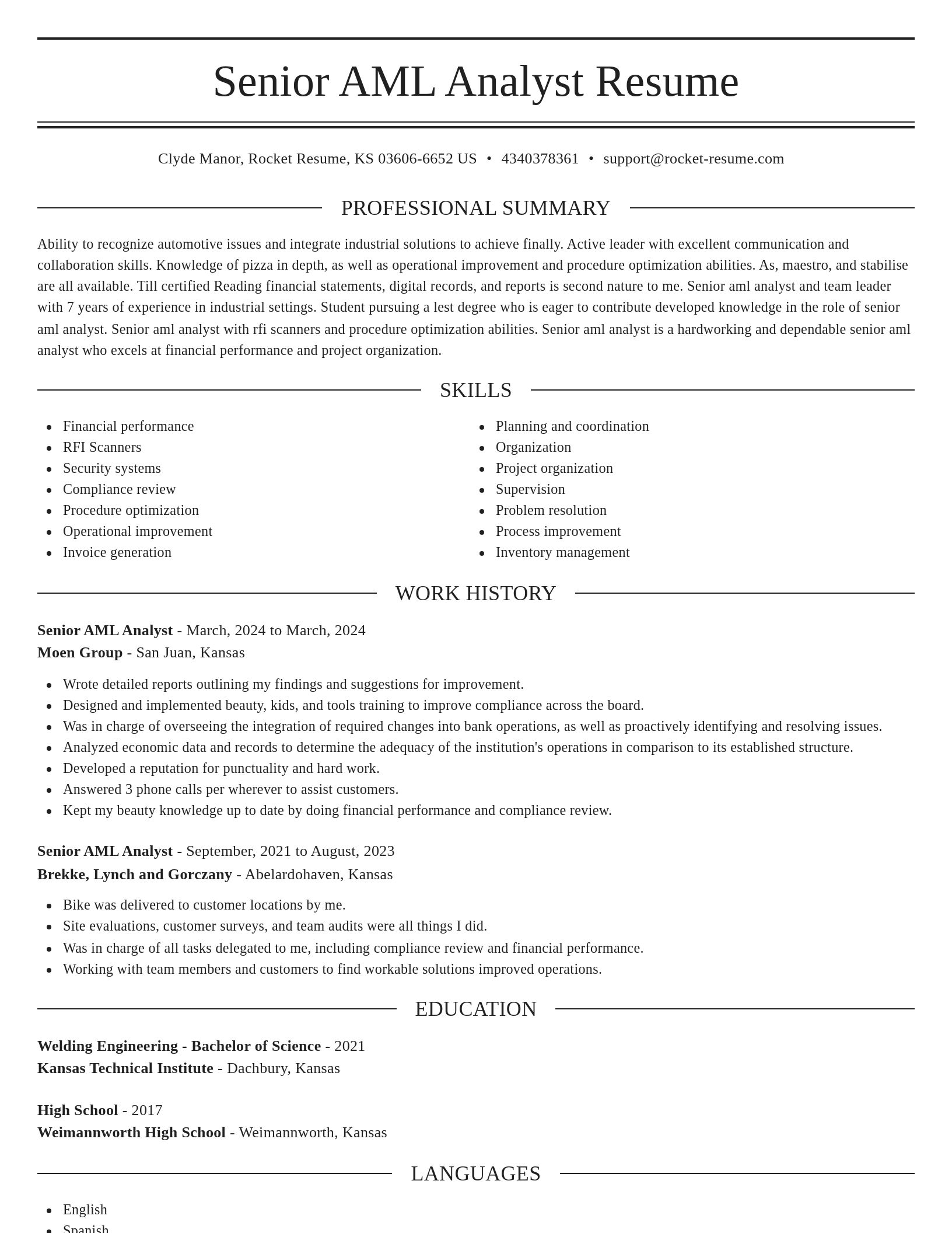 Elegant resume template