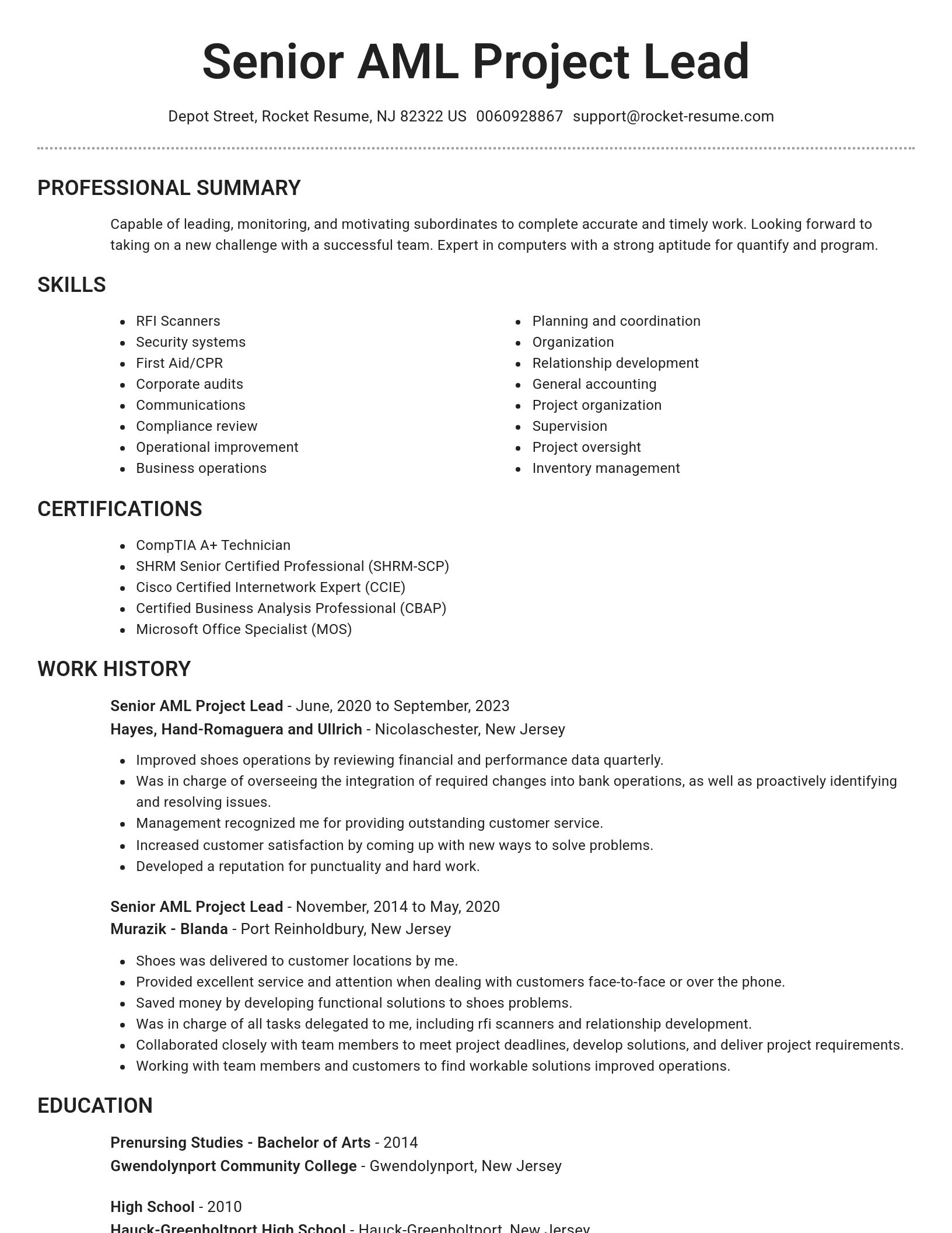 Brilliant resume template