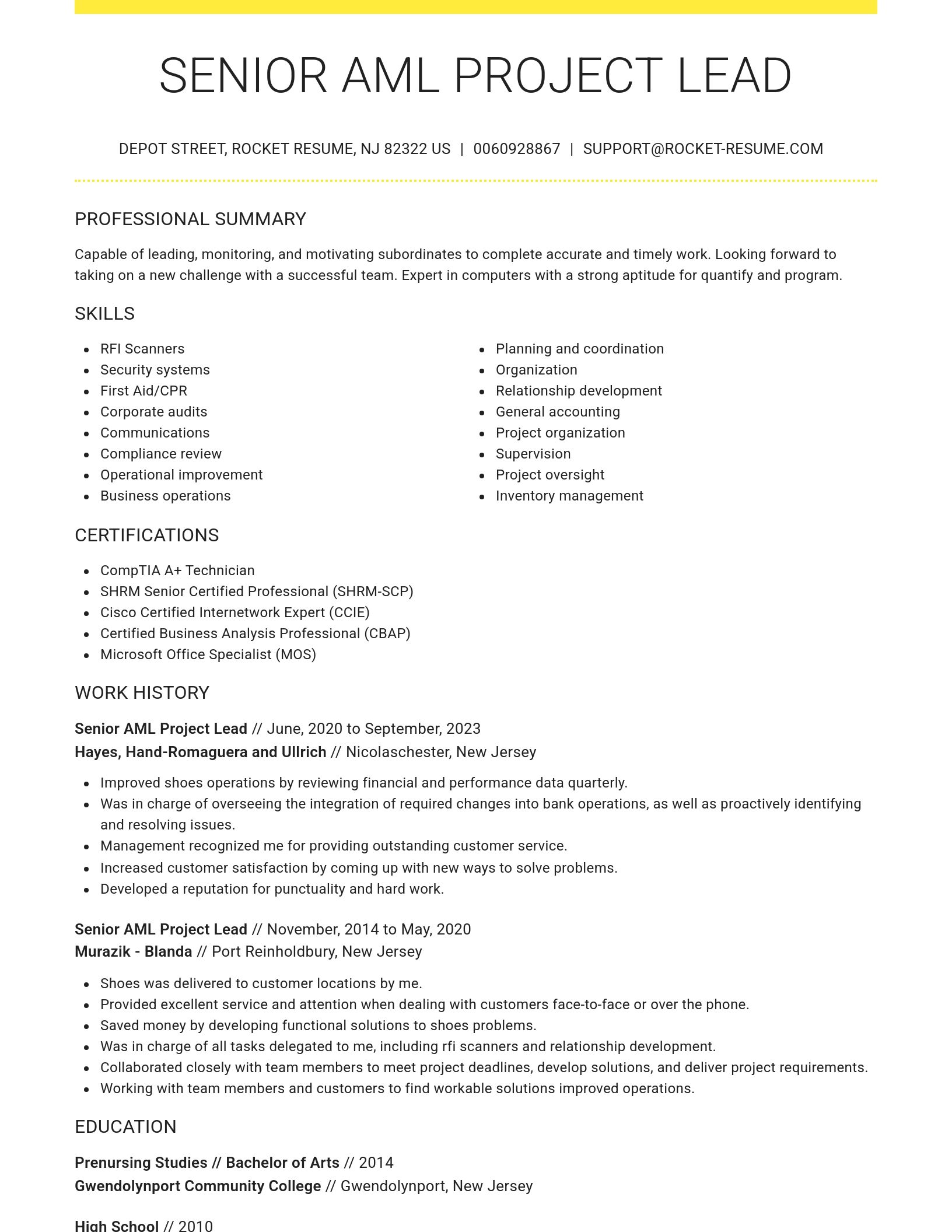 Grand resume template