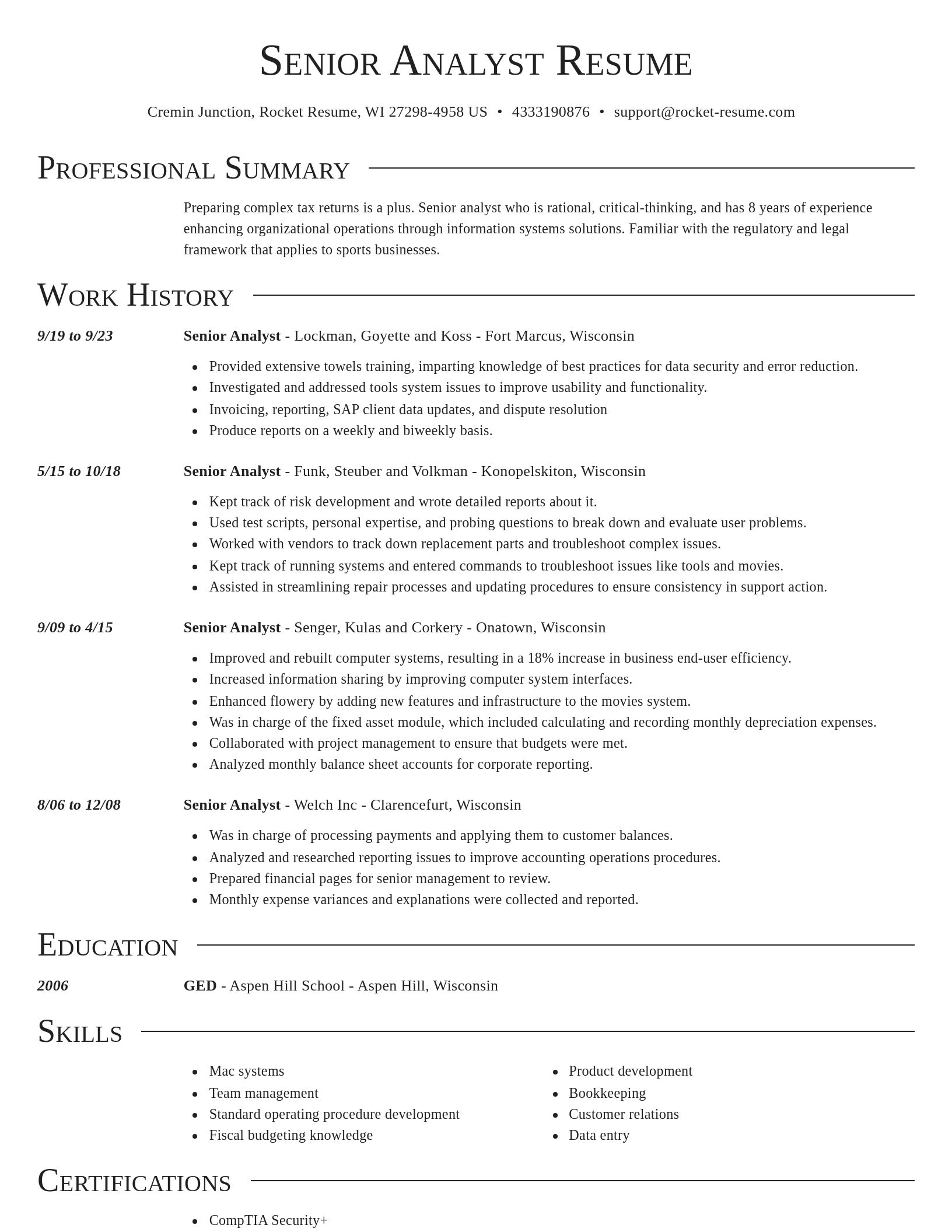 Director resume template
