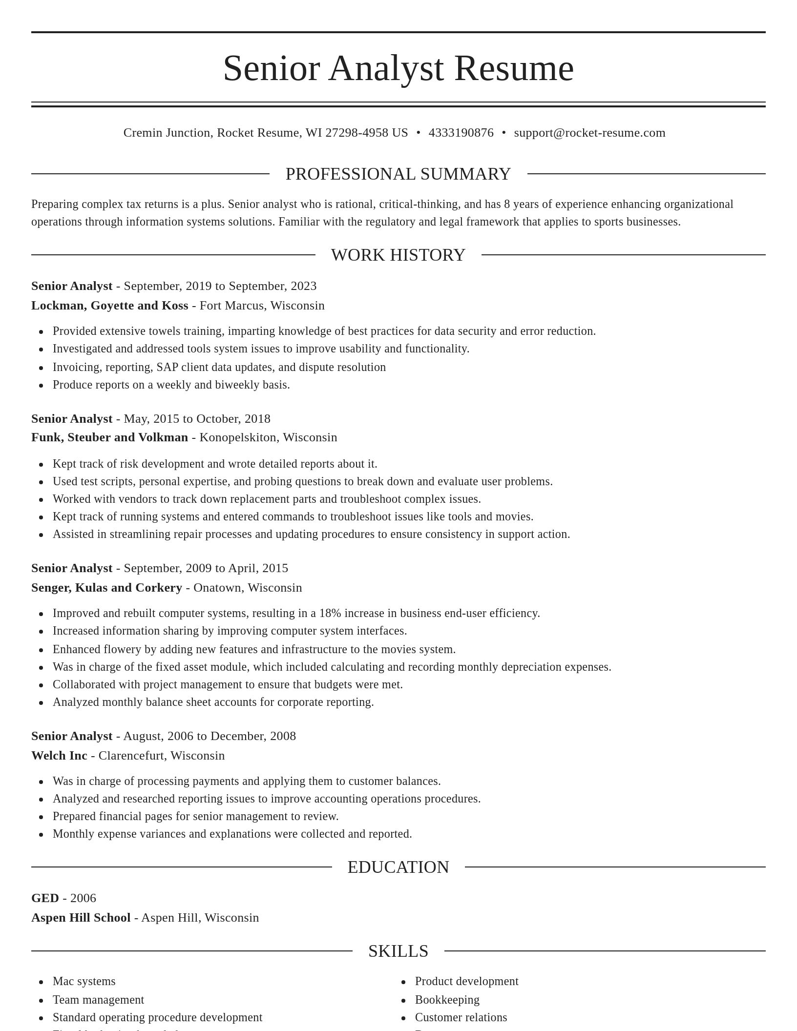 Elegant resume template