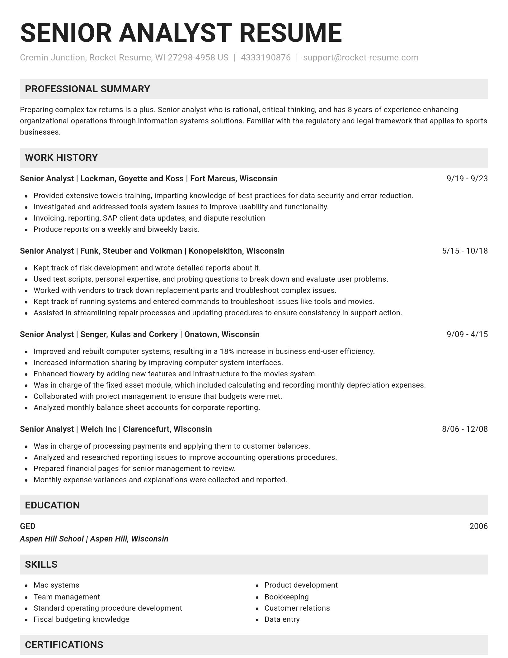 Genius resume template