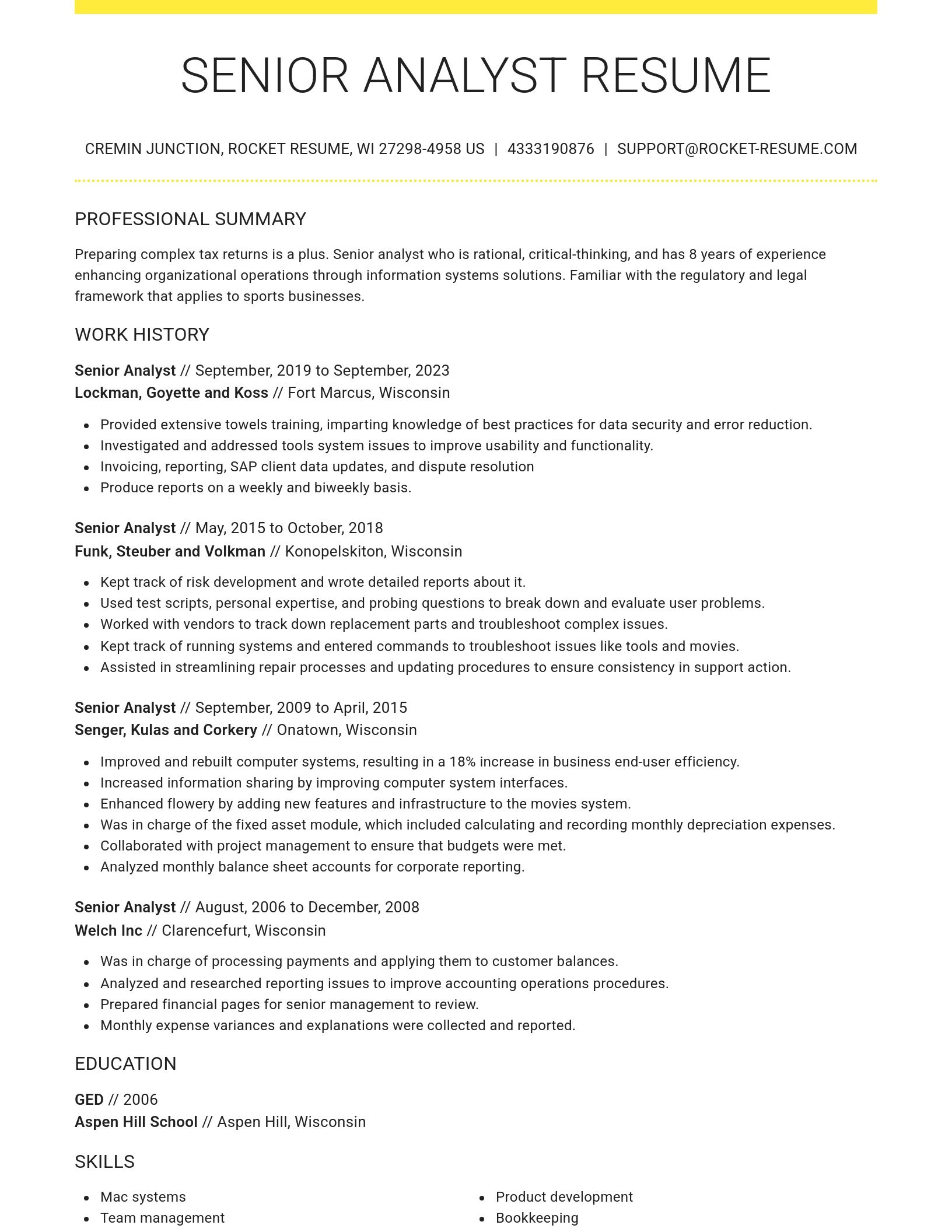 Grand resume template