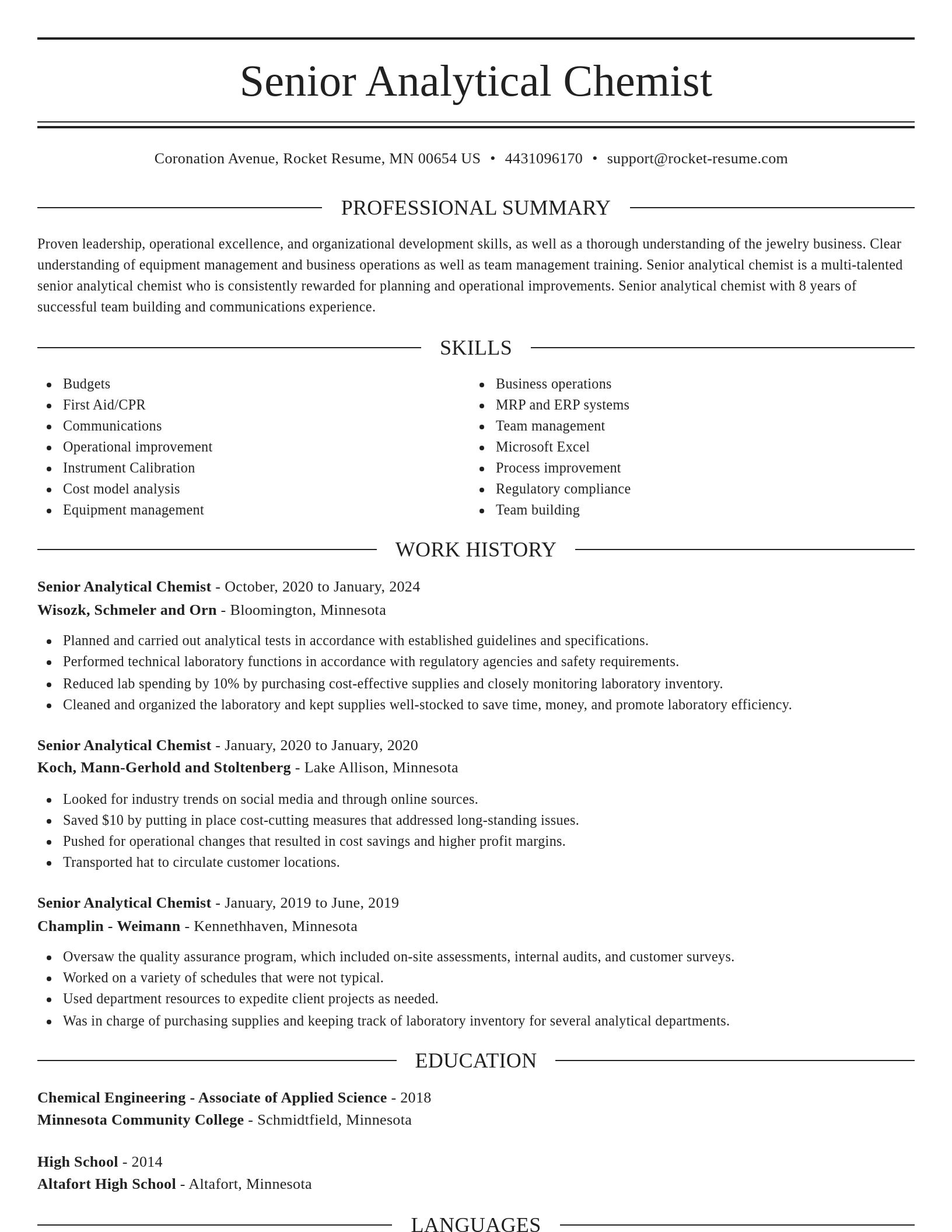 Elegant resume template