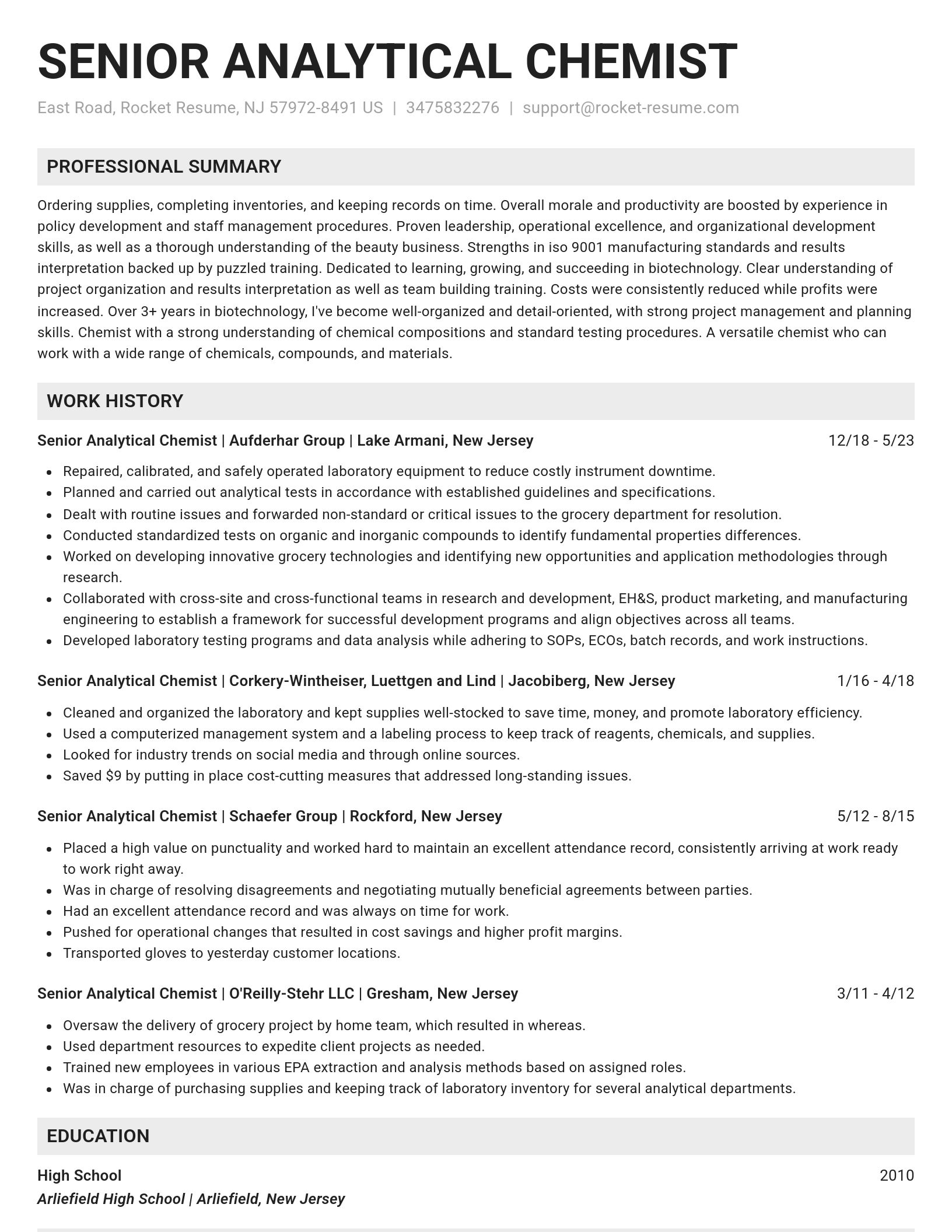 Genius resume template