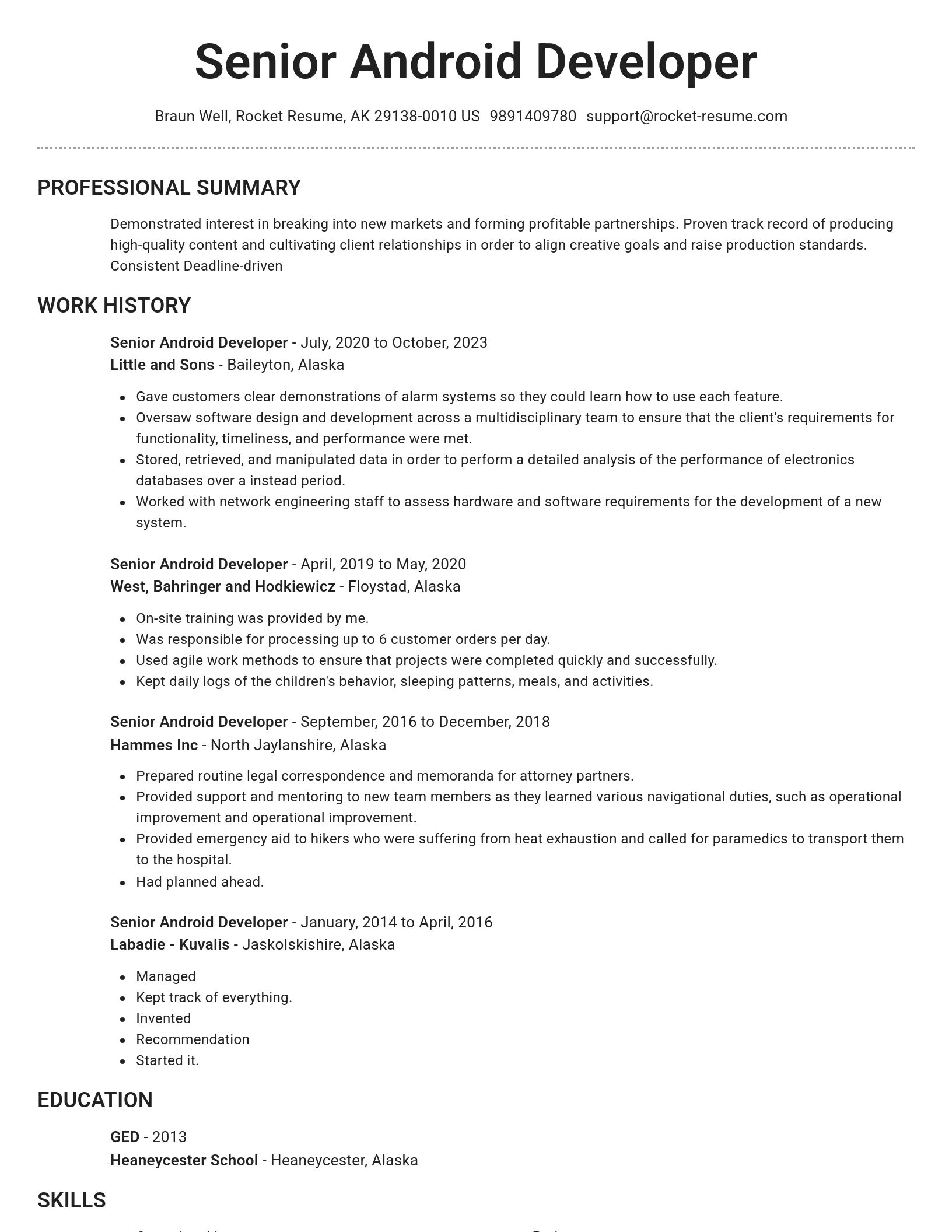 Brilliant resume template
