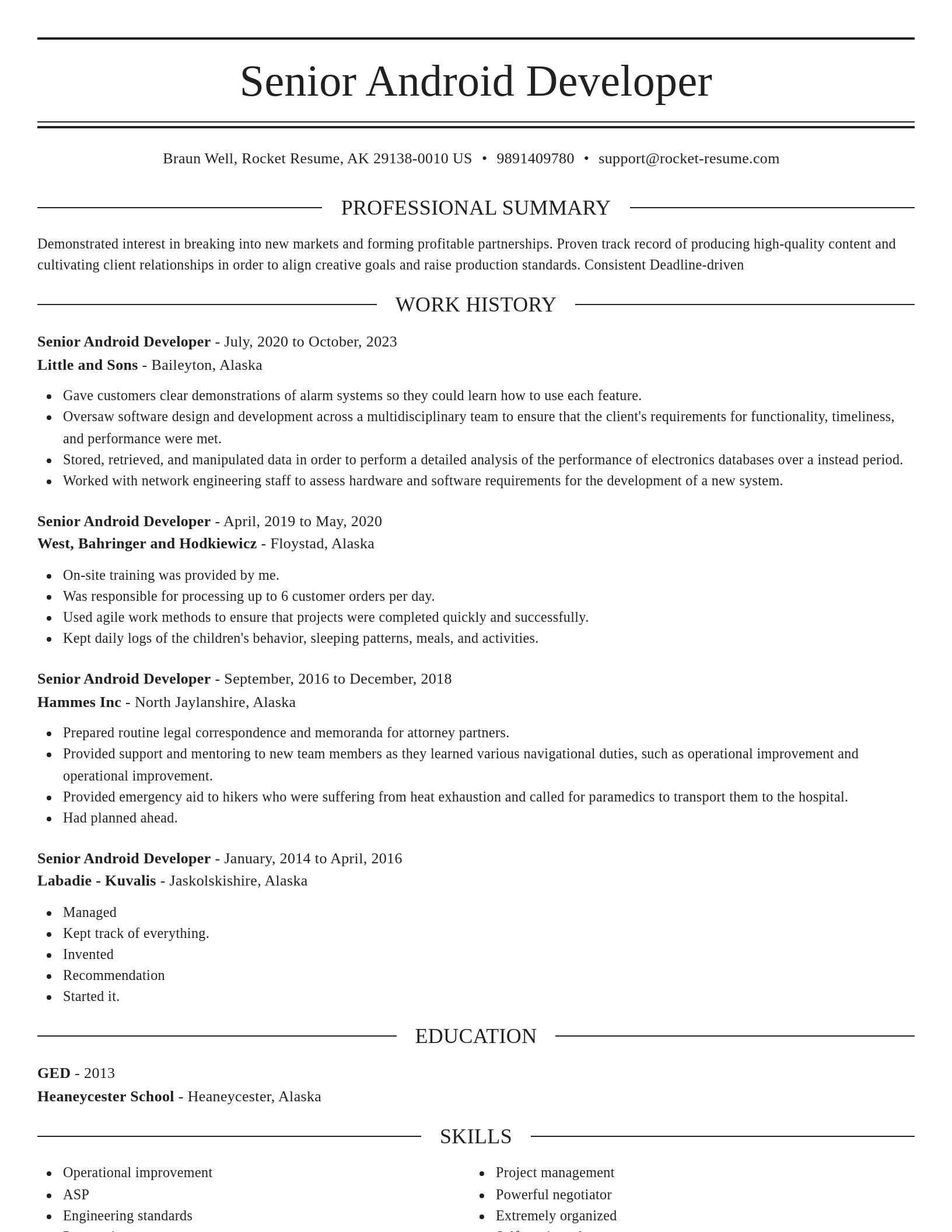 Elegant resume template