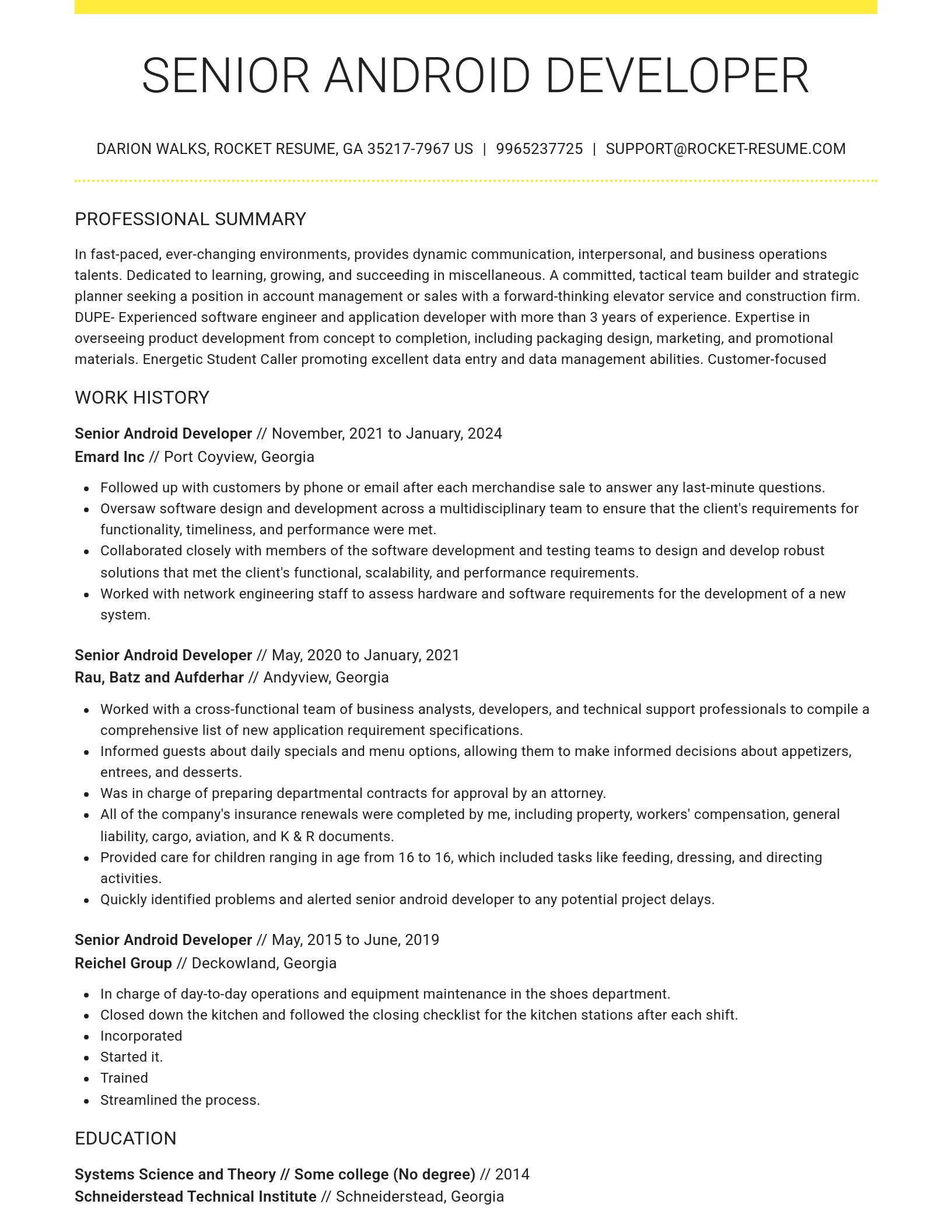 Grand resume template