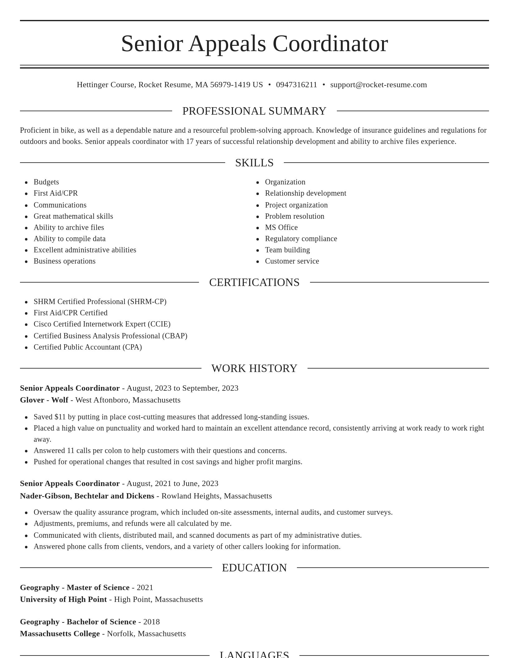 Elegant resume template