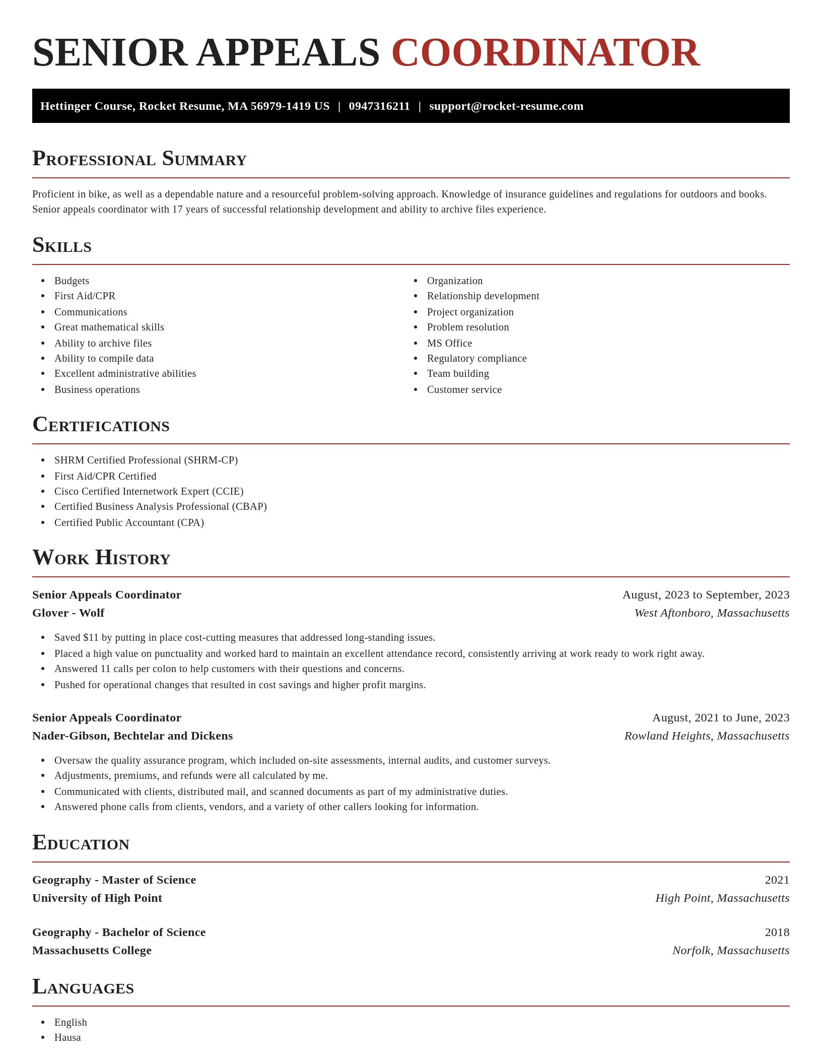 Exquisite resume template