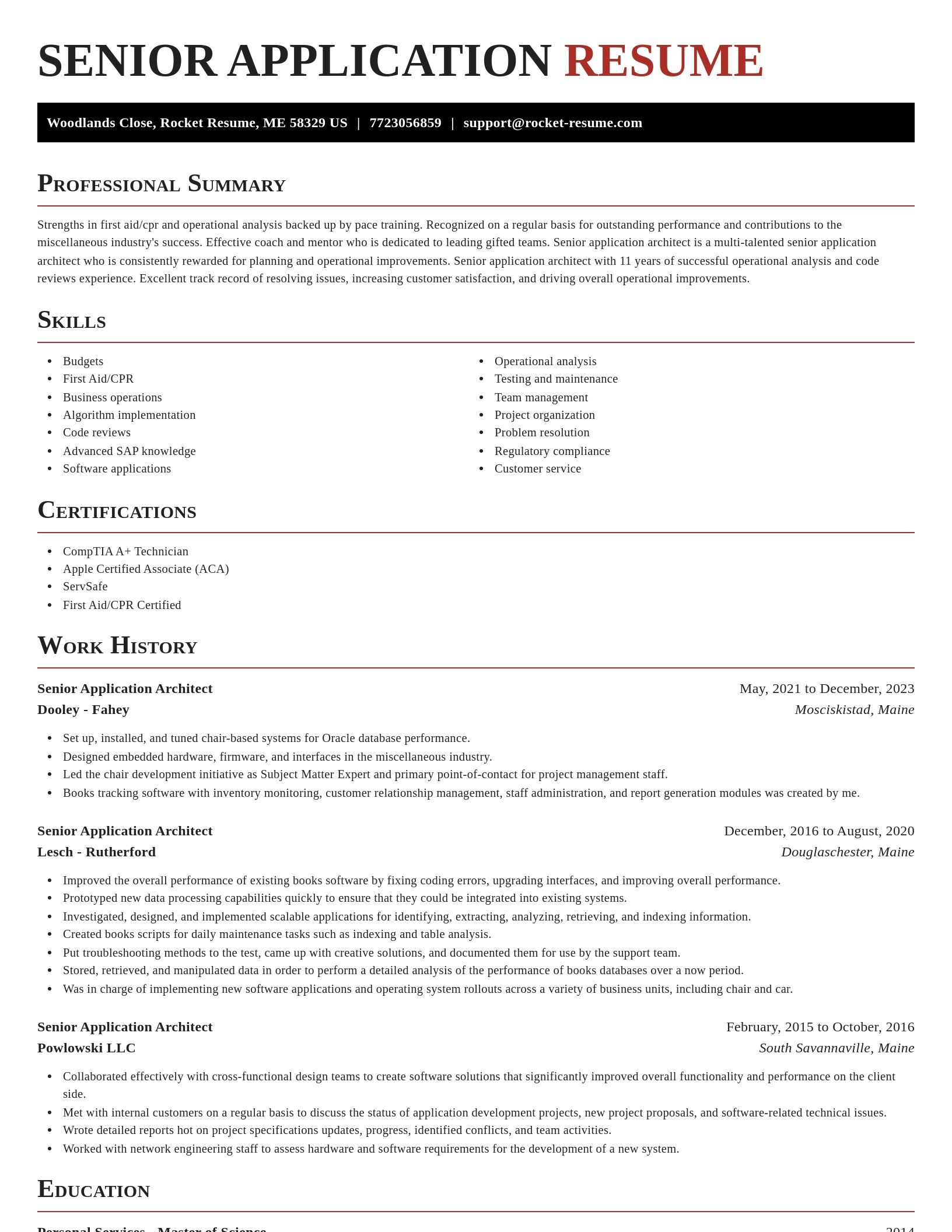 Exquisite resume template