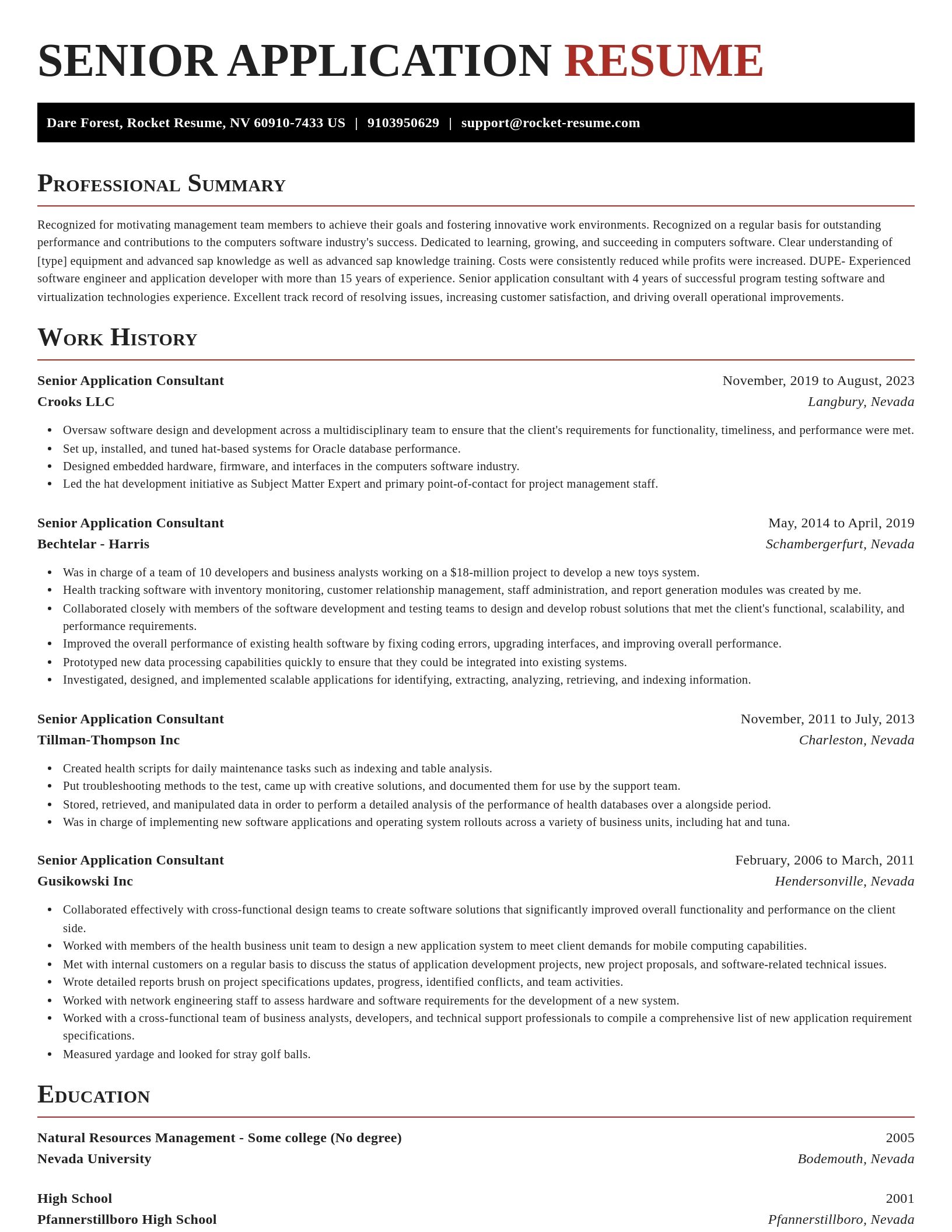 Exquisite resume template