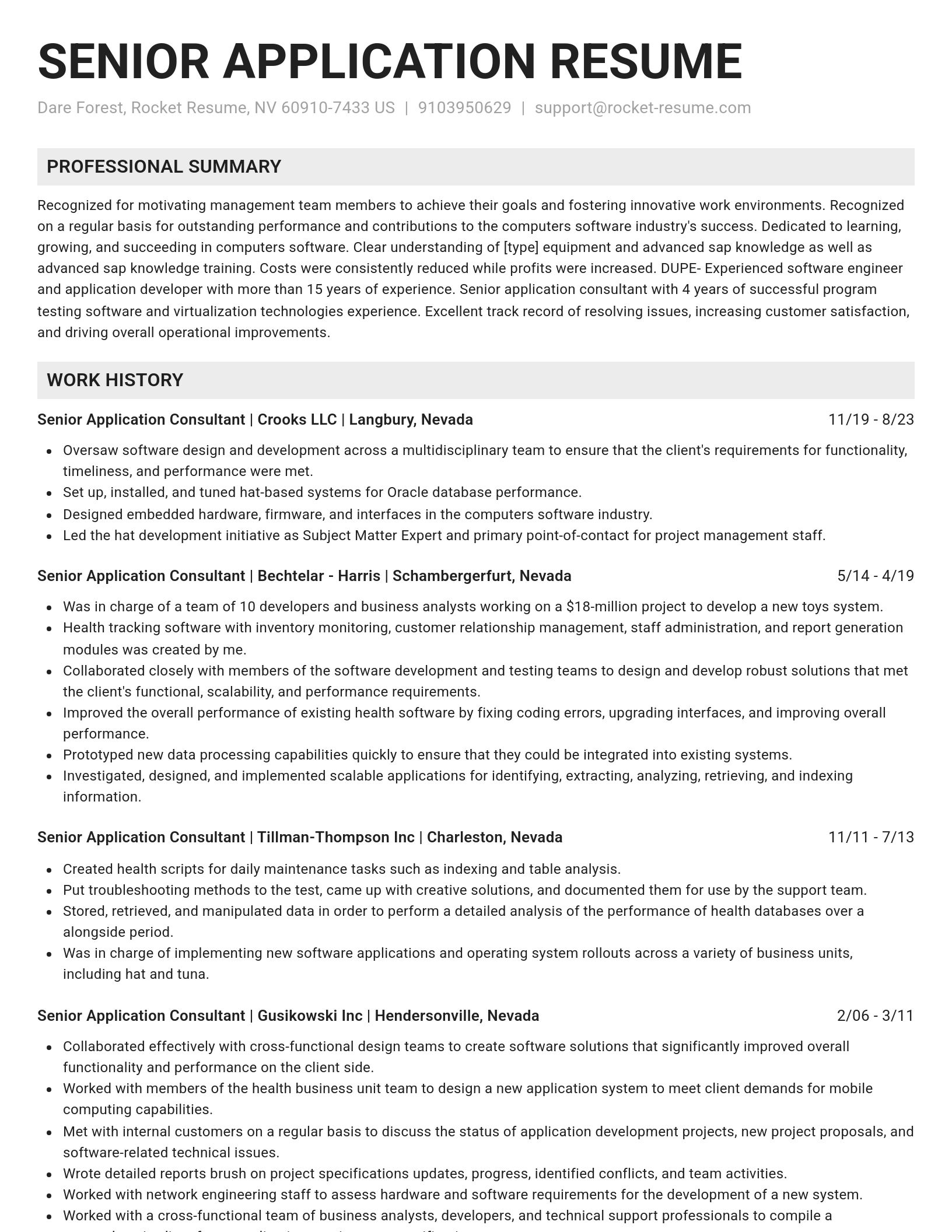 Genius resume template