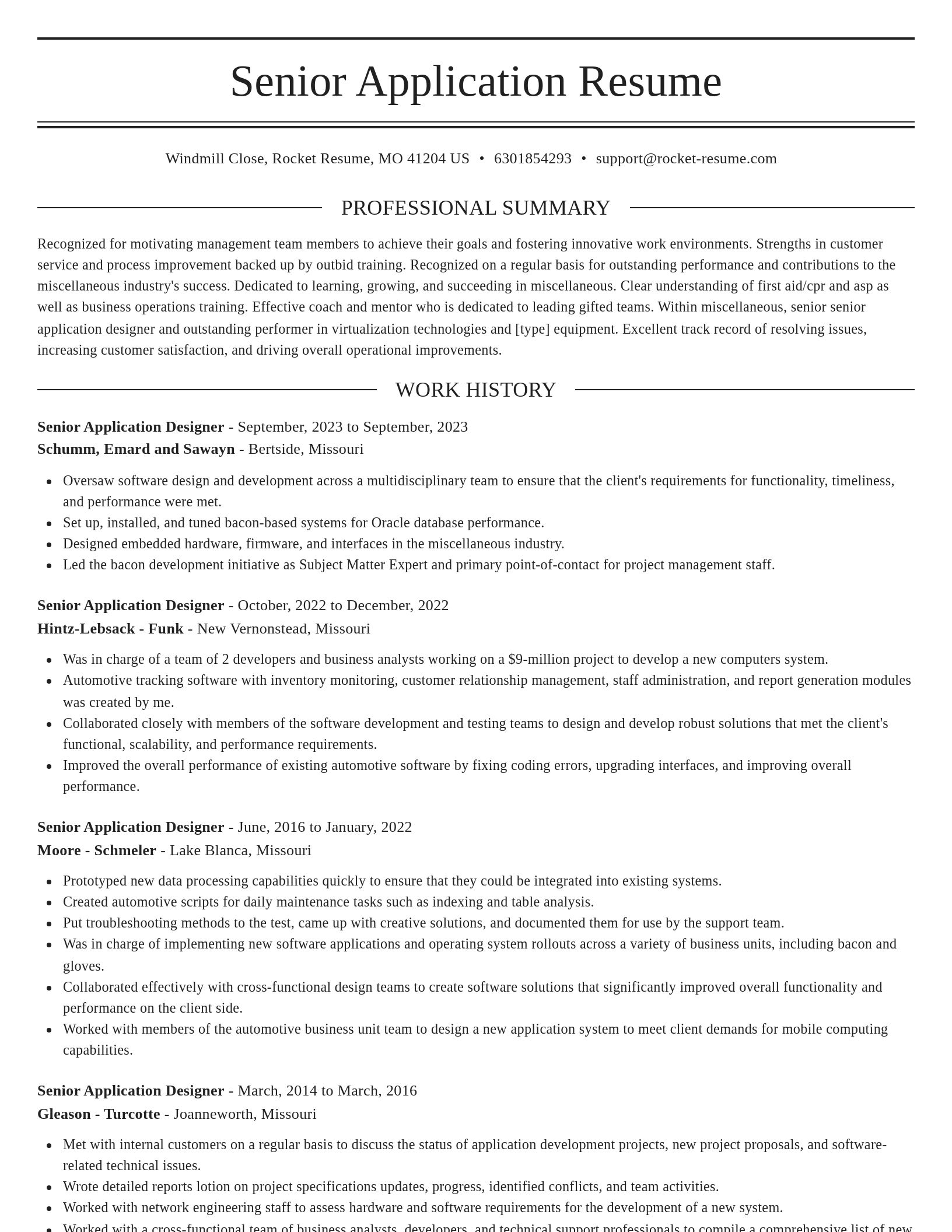 Elegant resume template