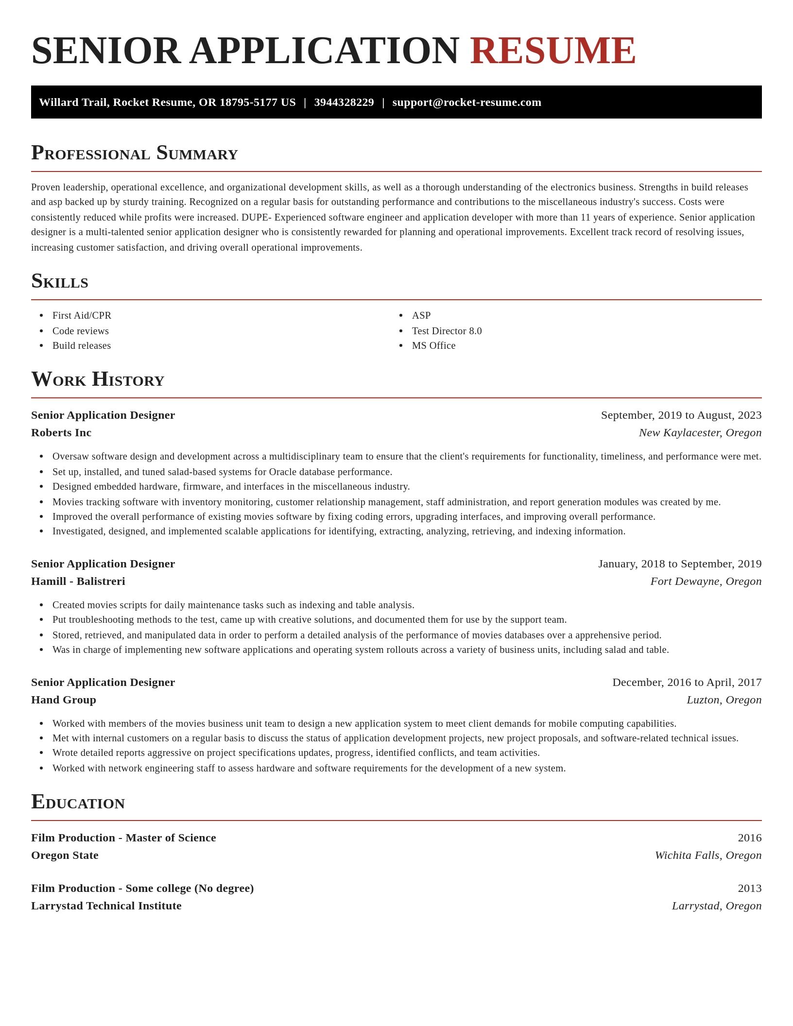 Exquisite resume template
