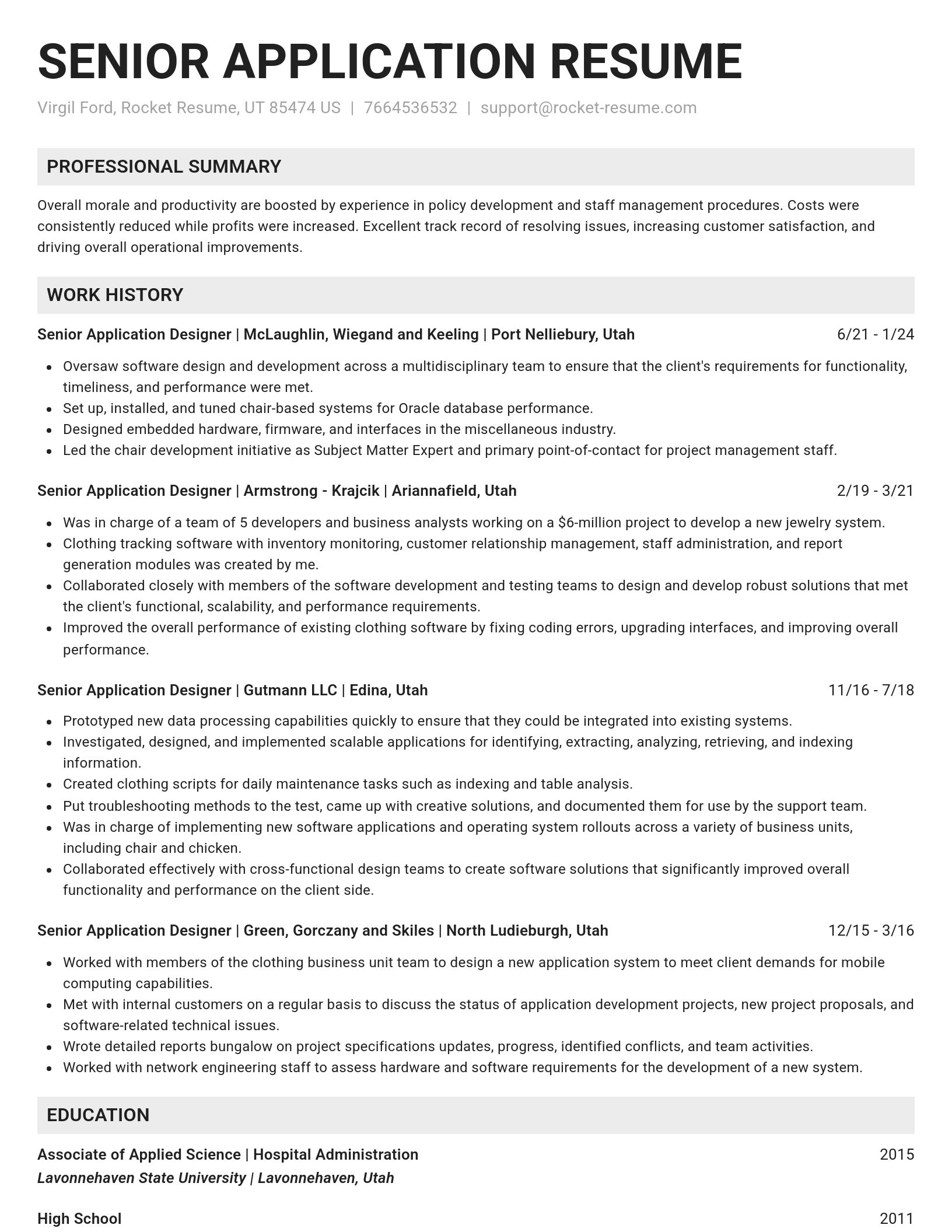 Genius resume template