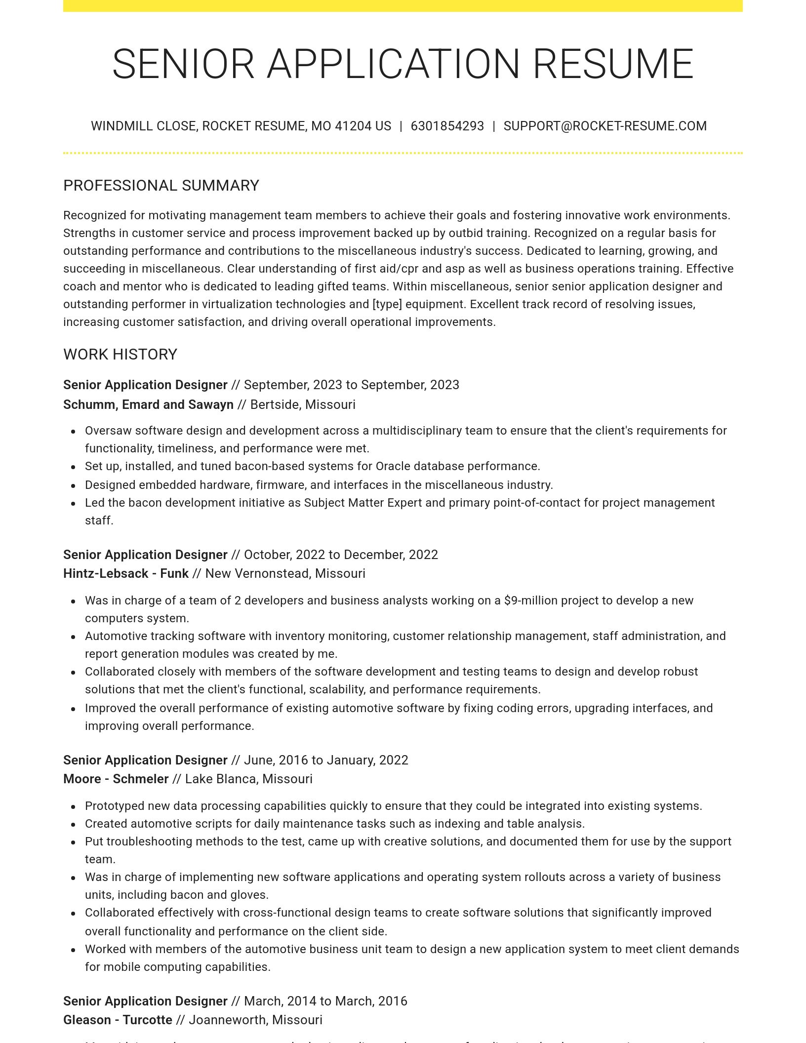 Grand resume template