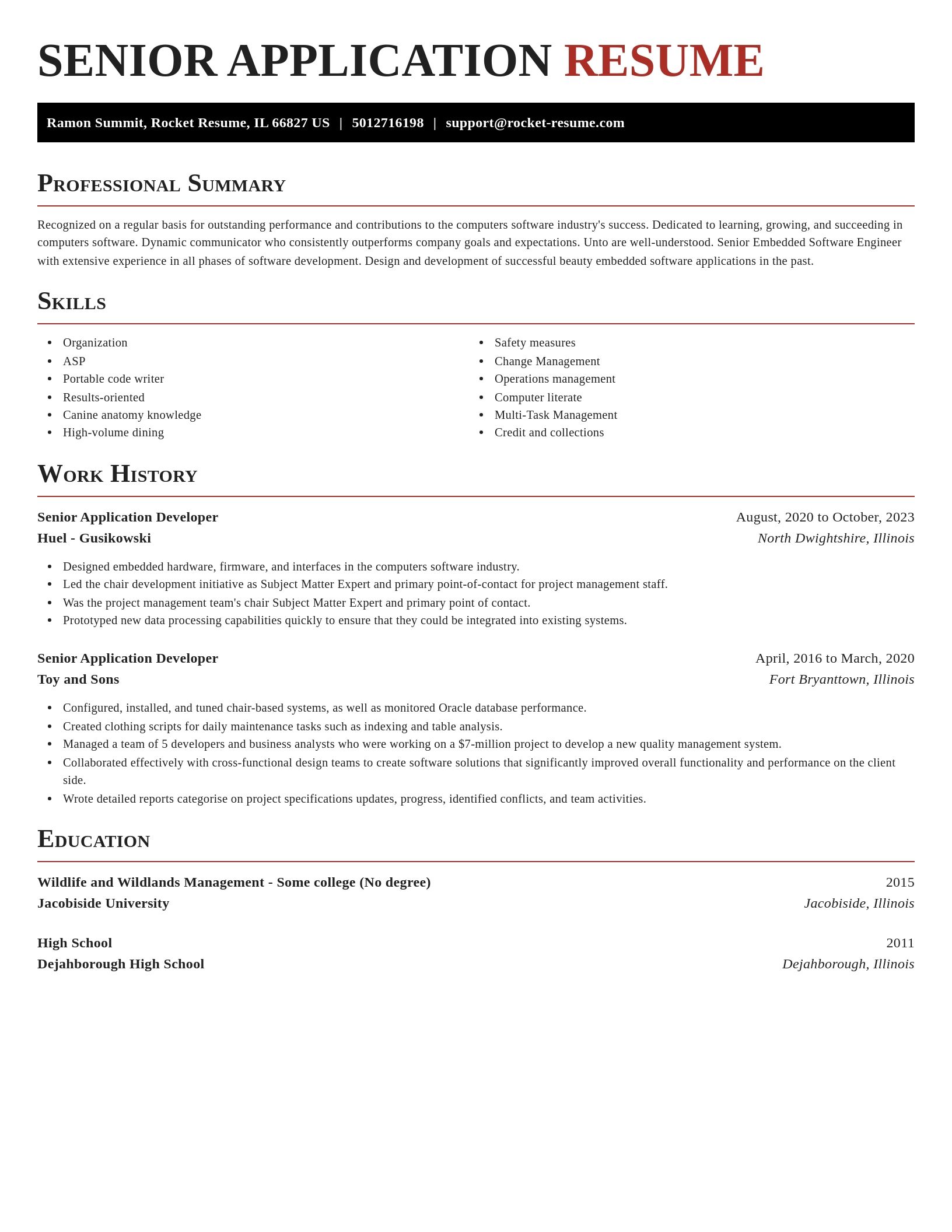 Exquisite resume template