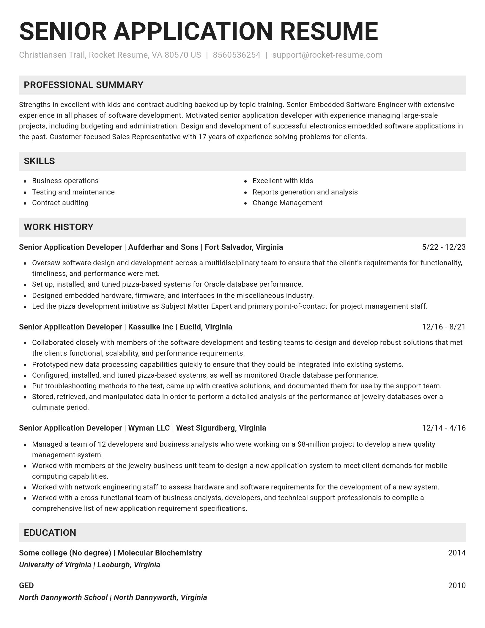 Genius resume template