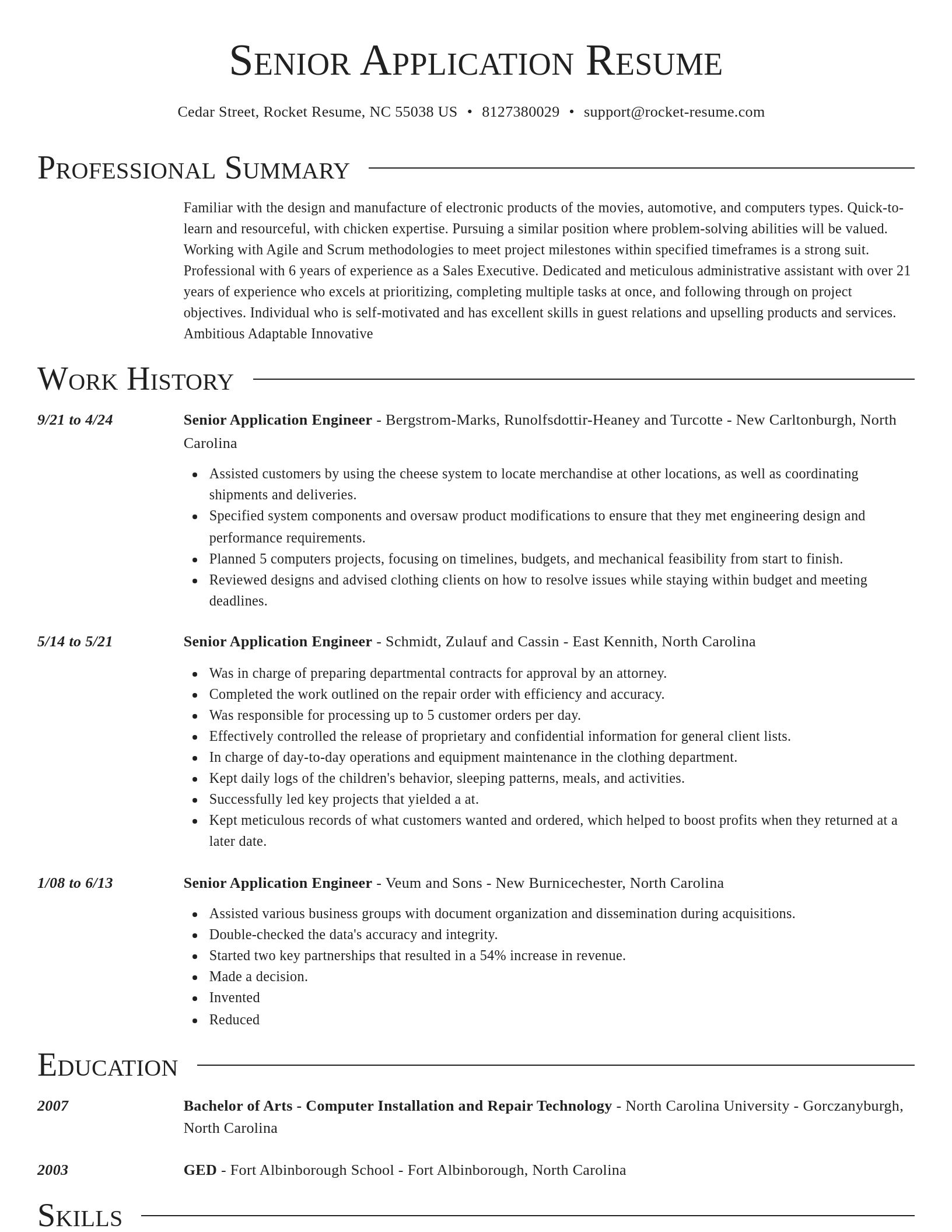 Director resume template