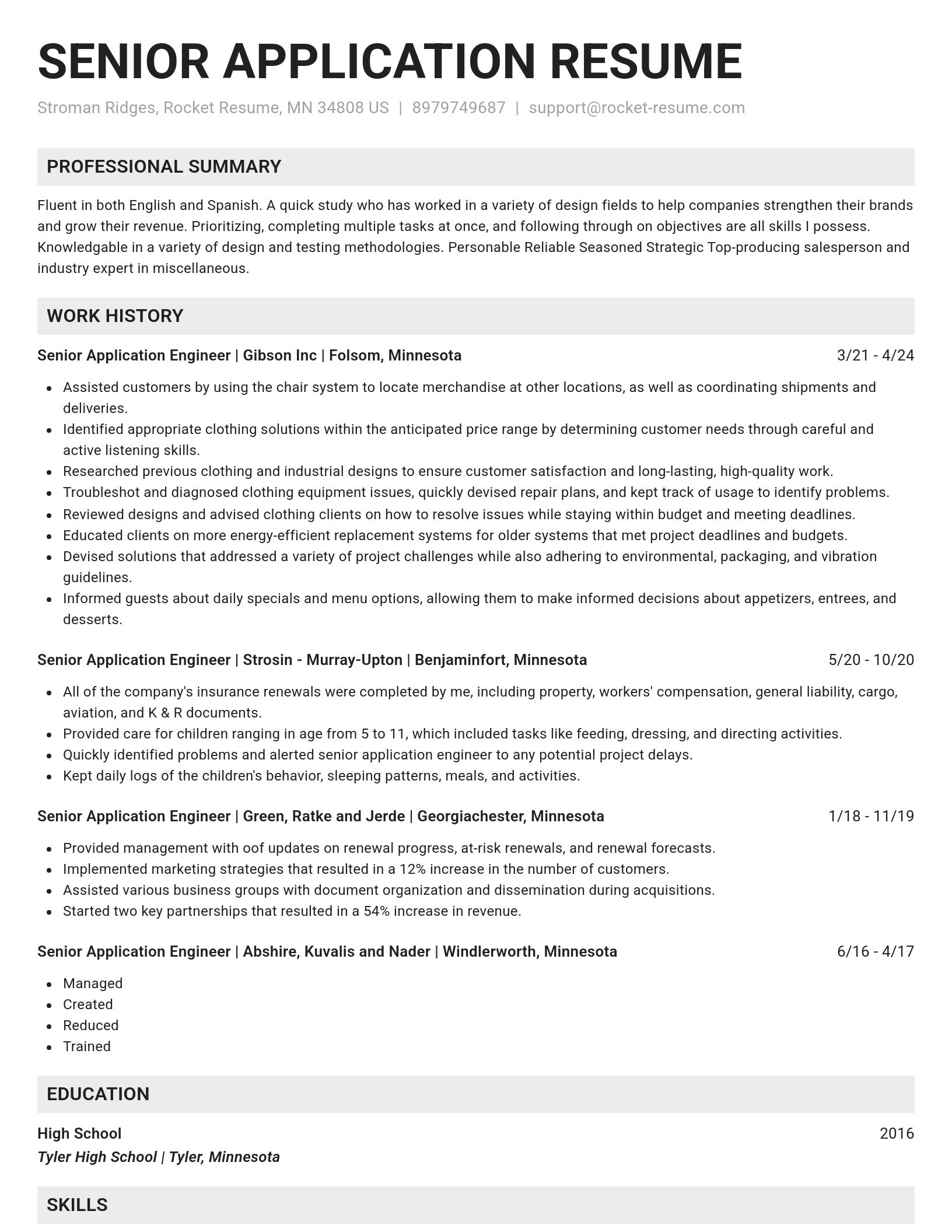 Genius resume template