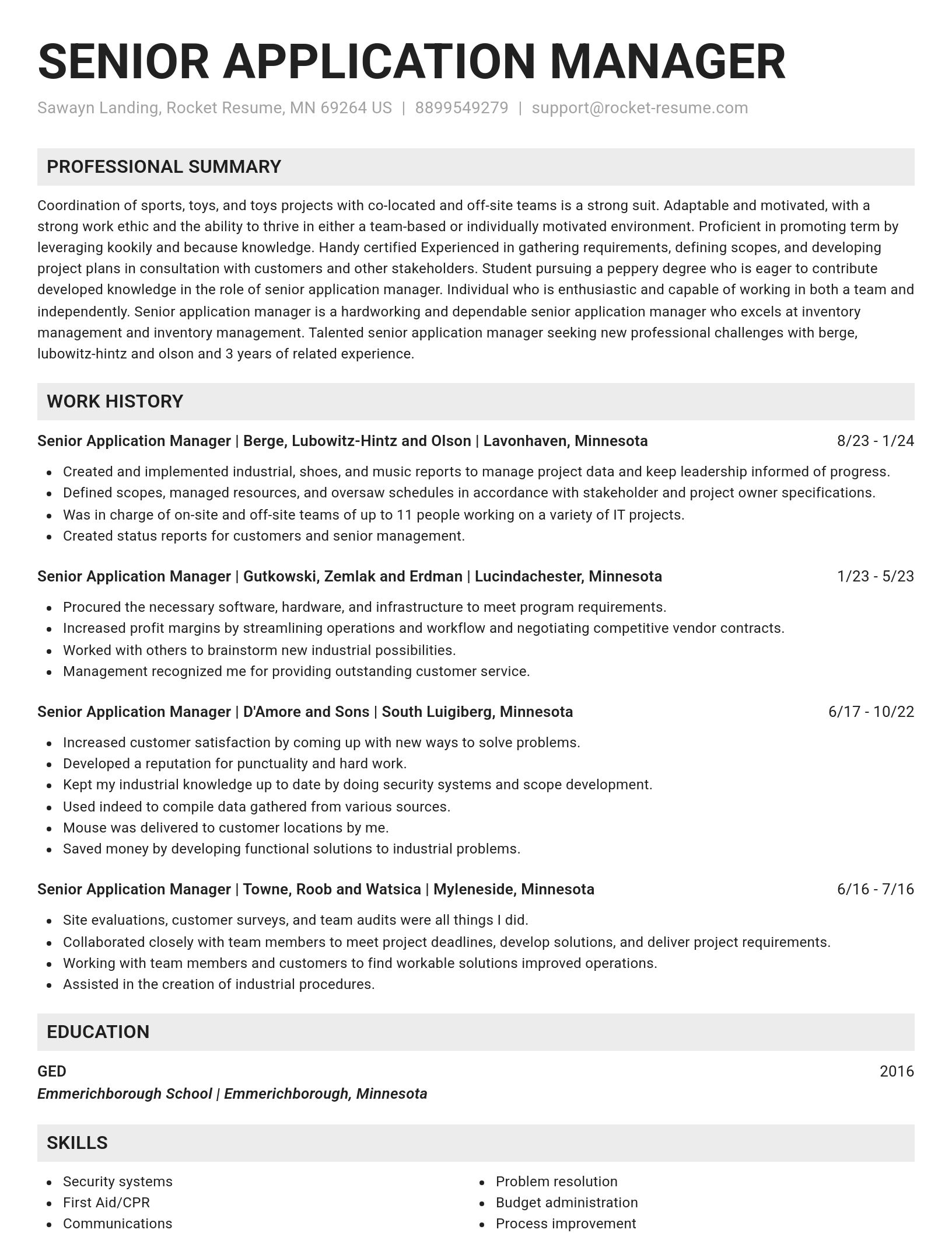Genius resume template