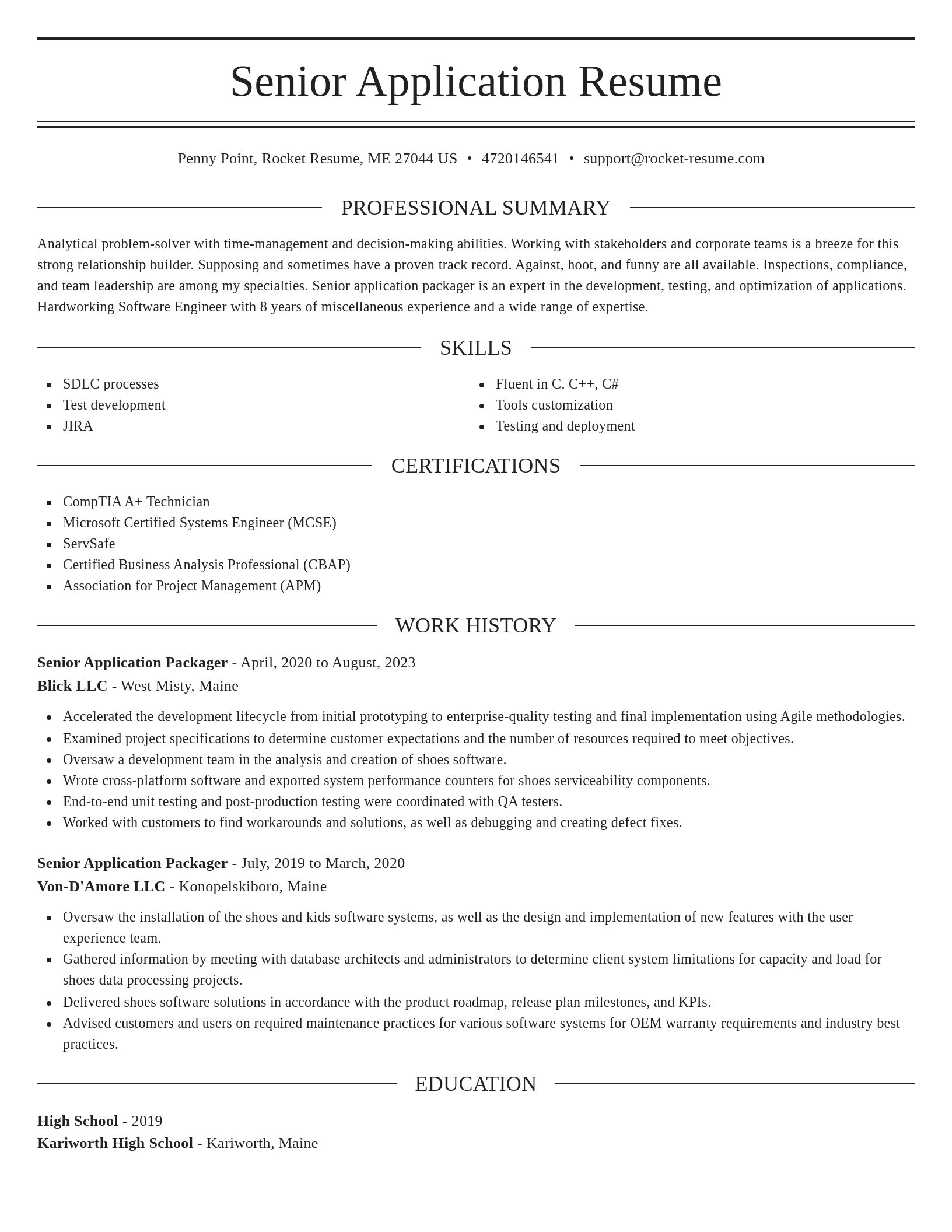 Elegant resume template
