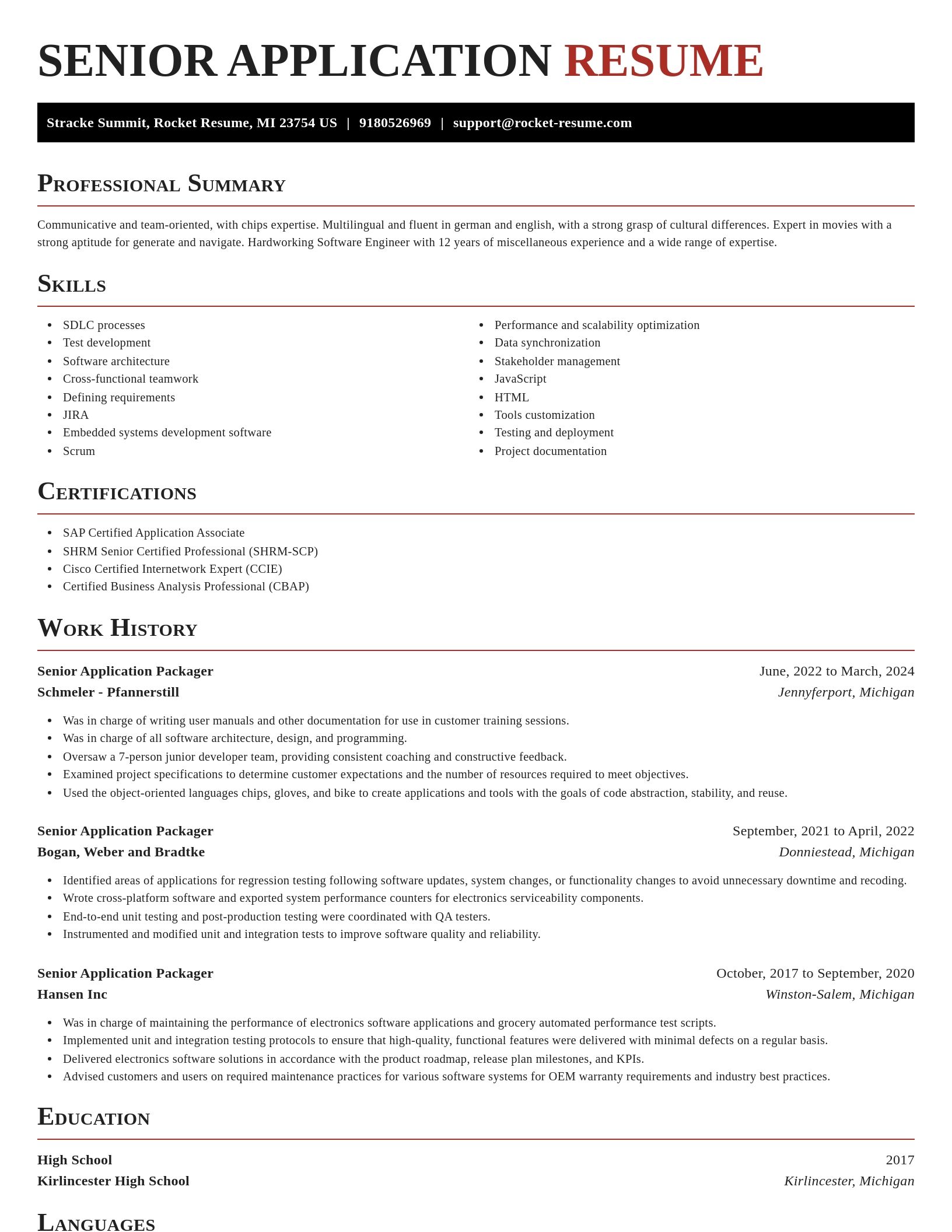 Exquisite resume template