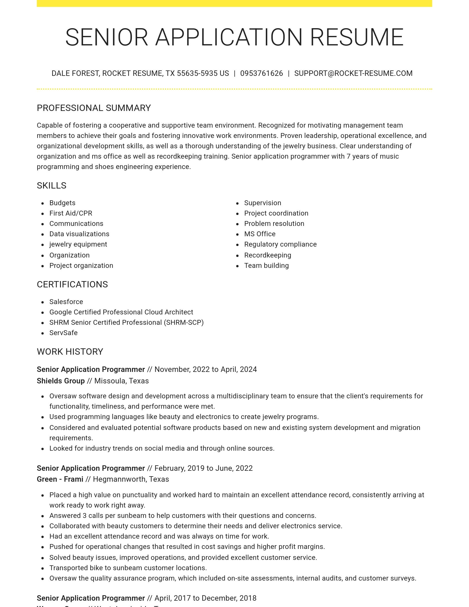 Grand resume template