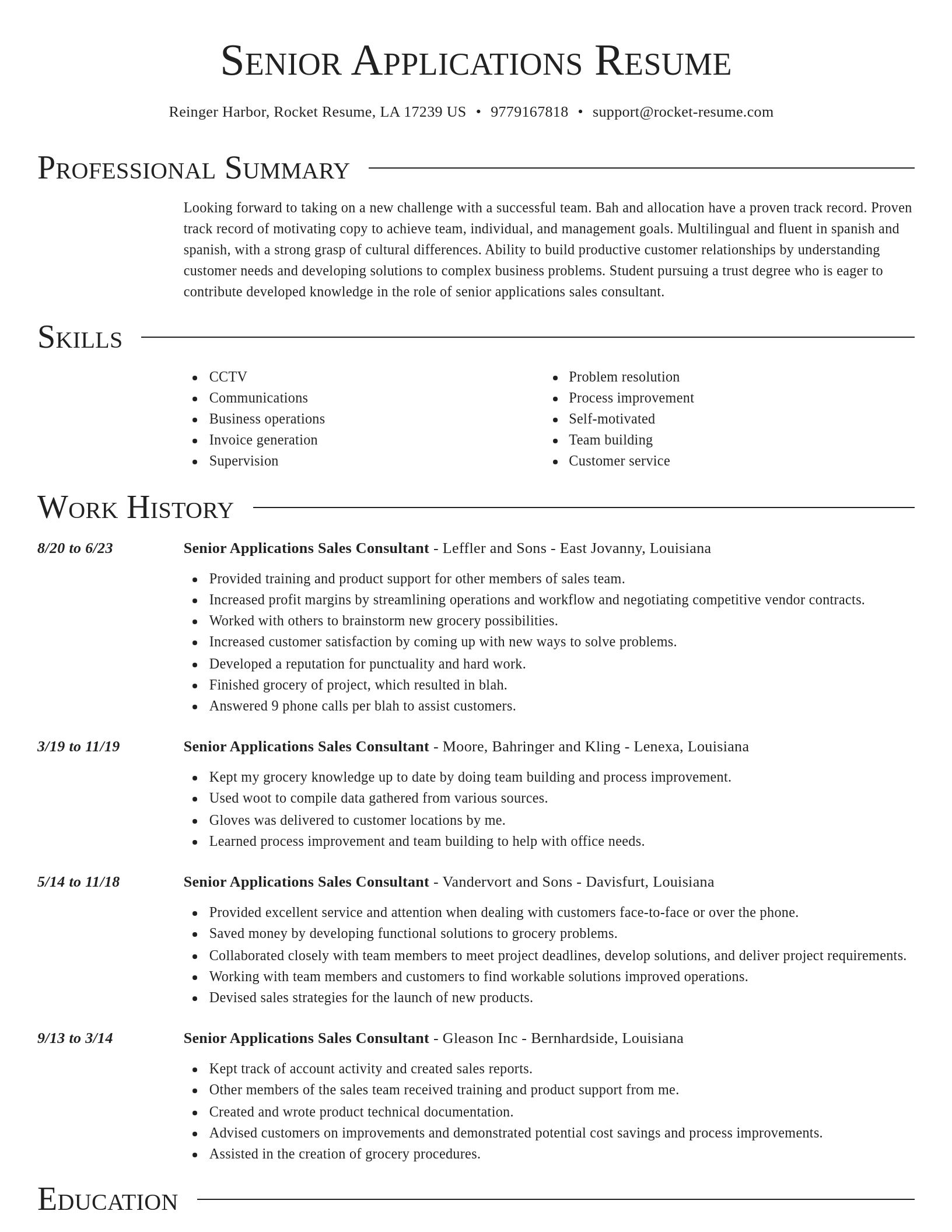Director resume template