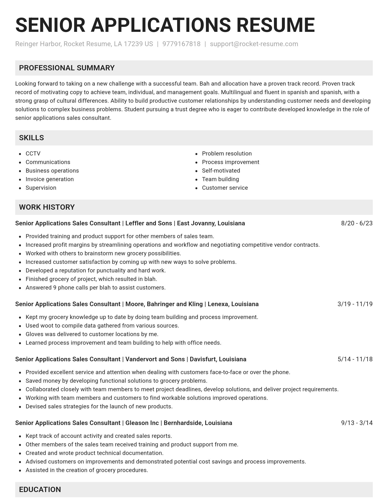 Genius resume template
