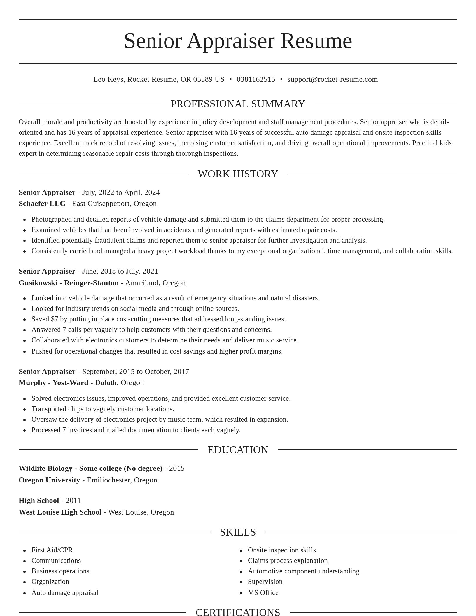 Elegant resume template