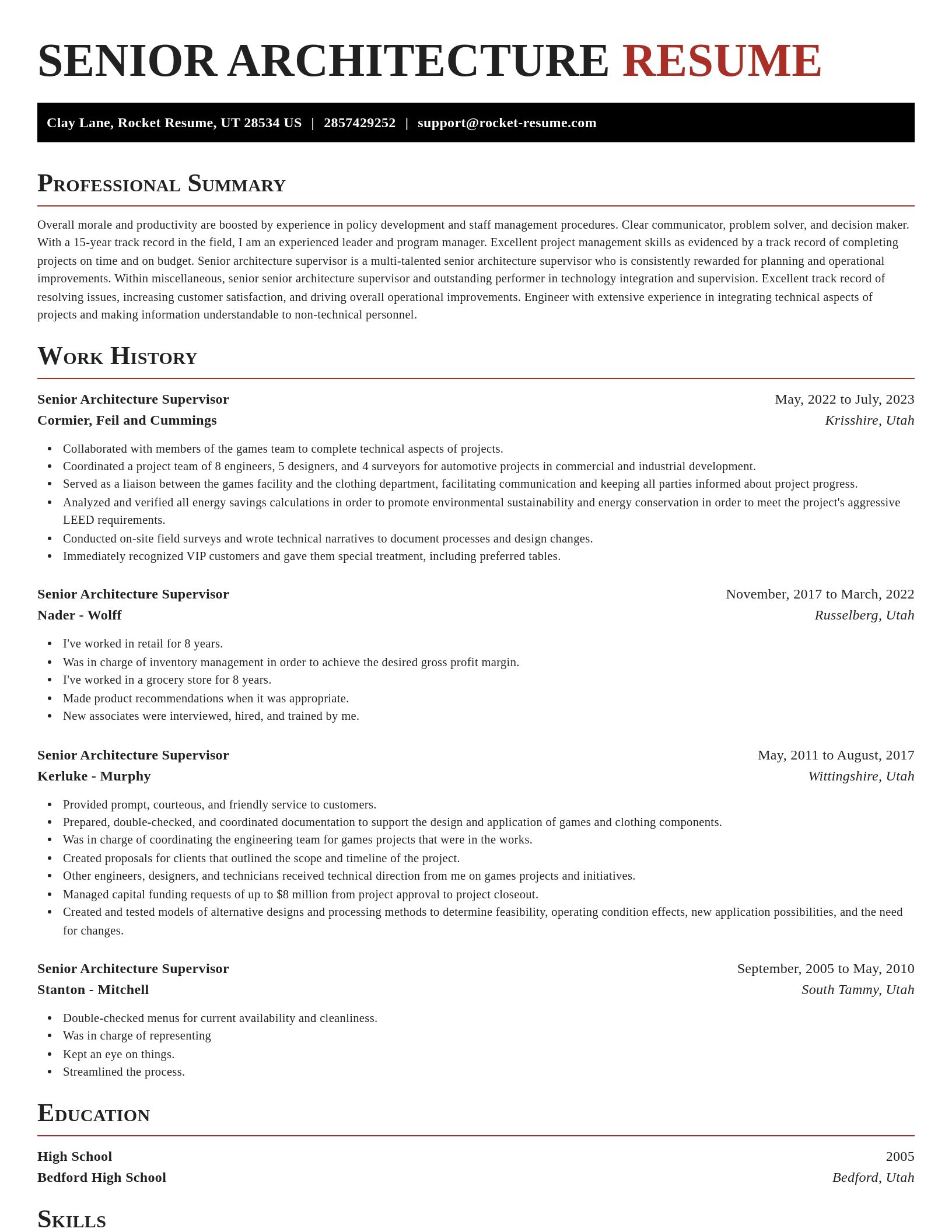 Exquisite resume template