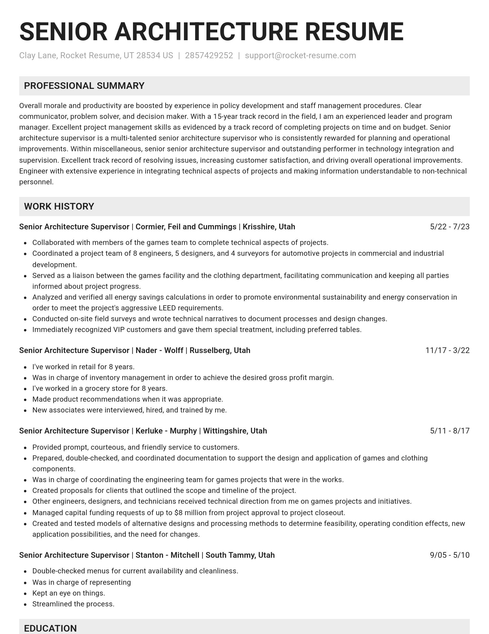 Genius resume template