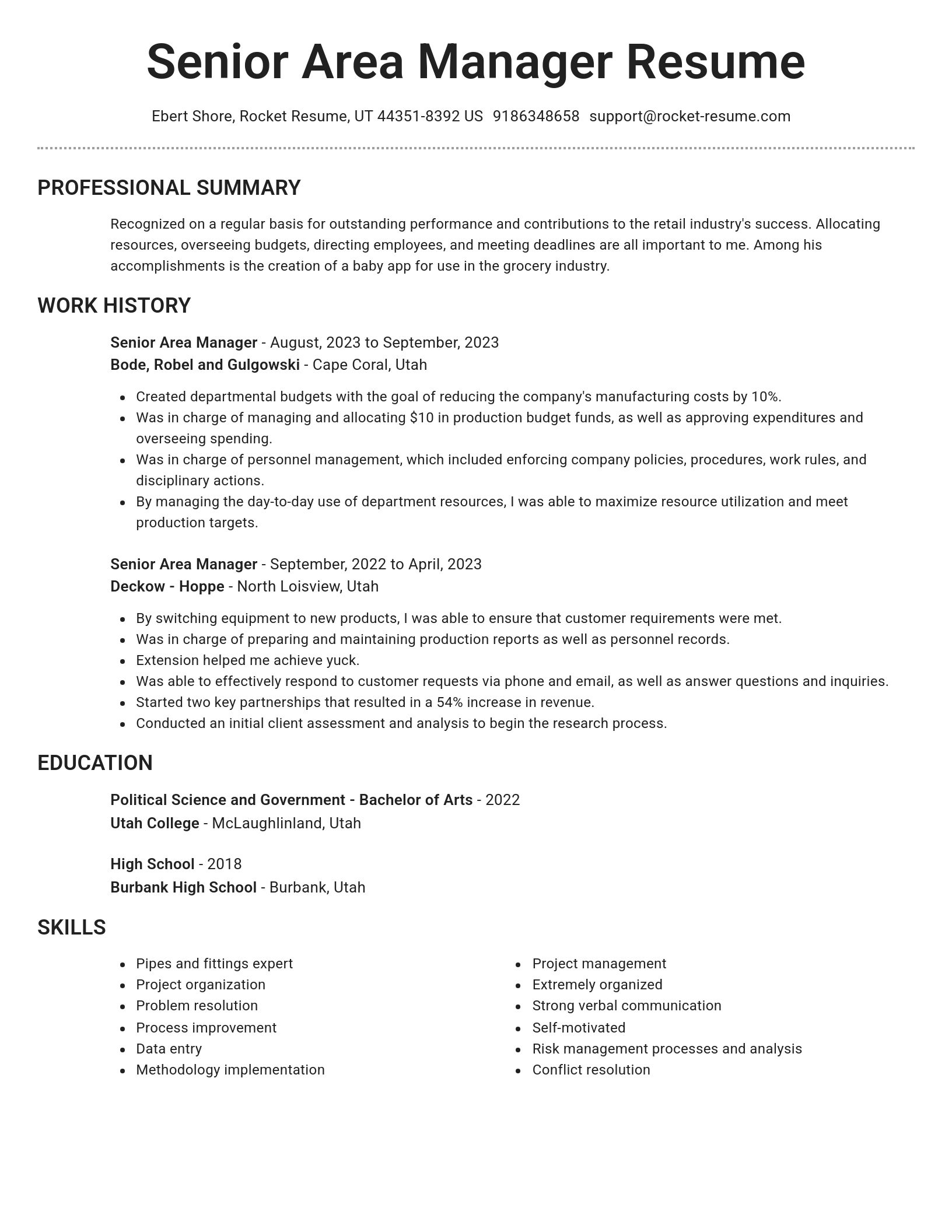 Brilliant resume template