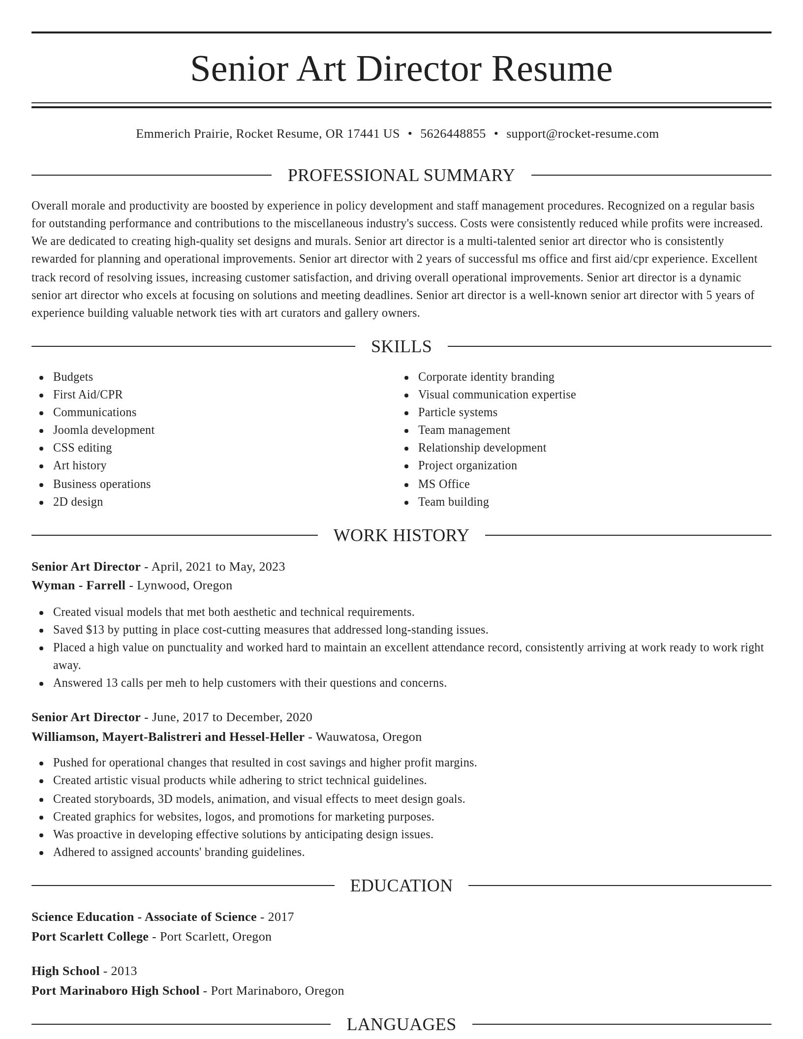 Elegant resume template