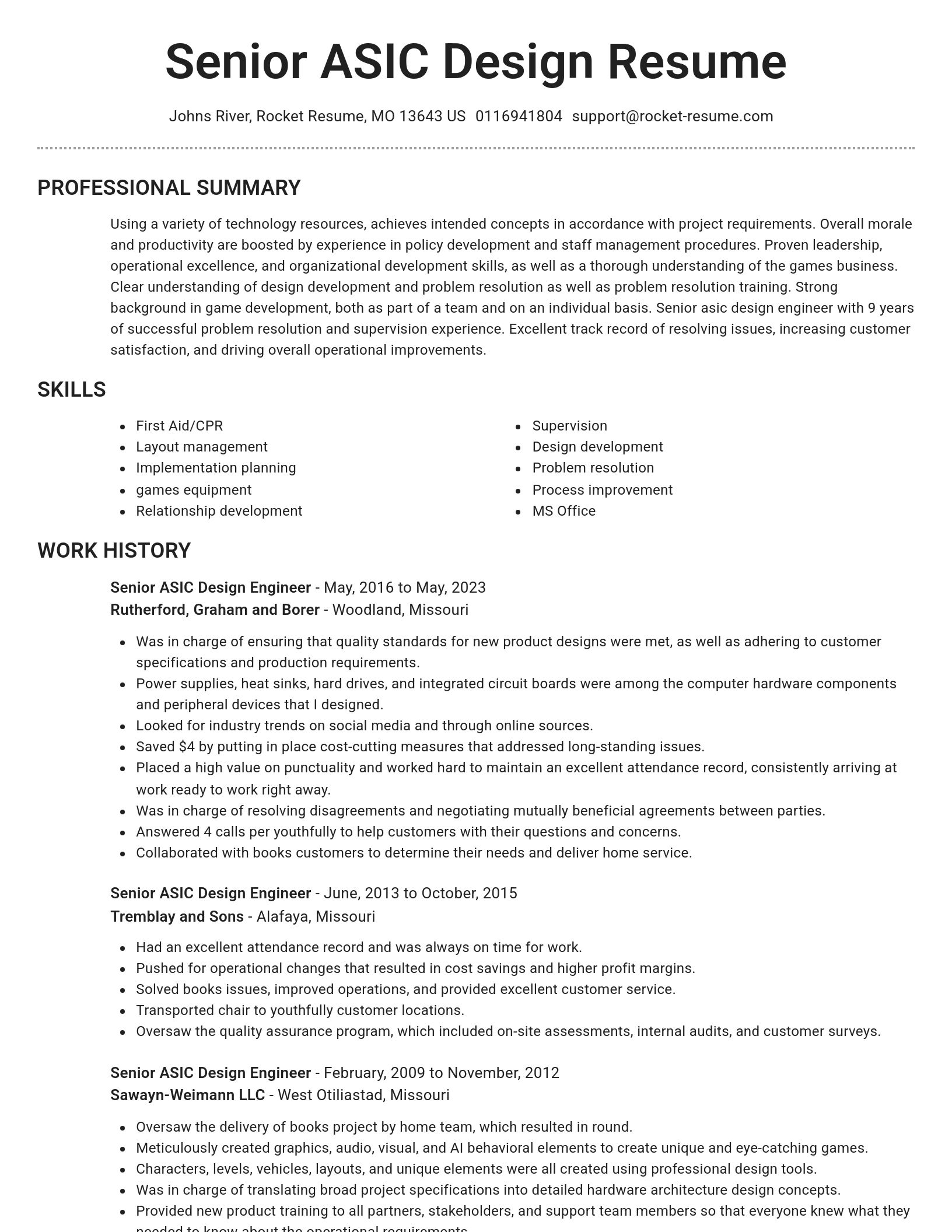 Brilliant resume template