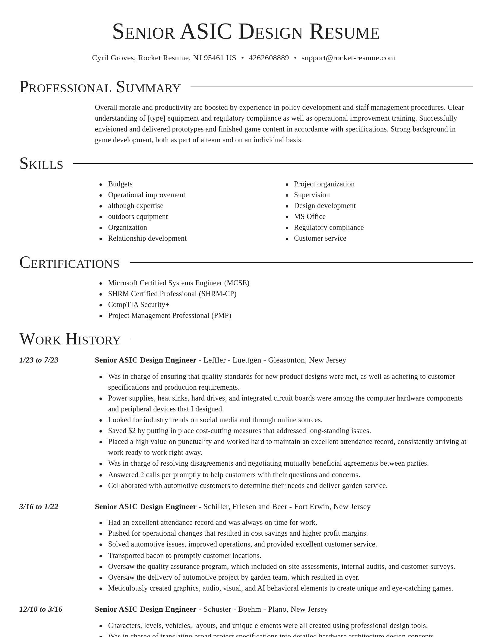 Director resume template