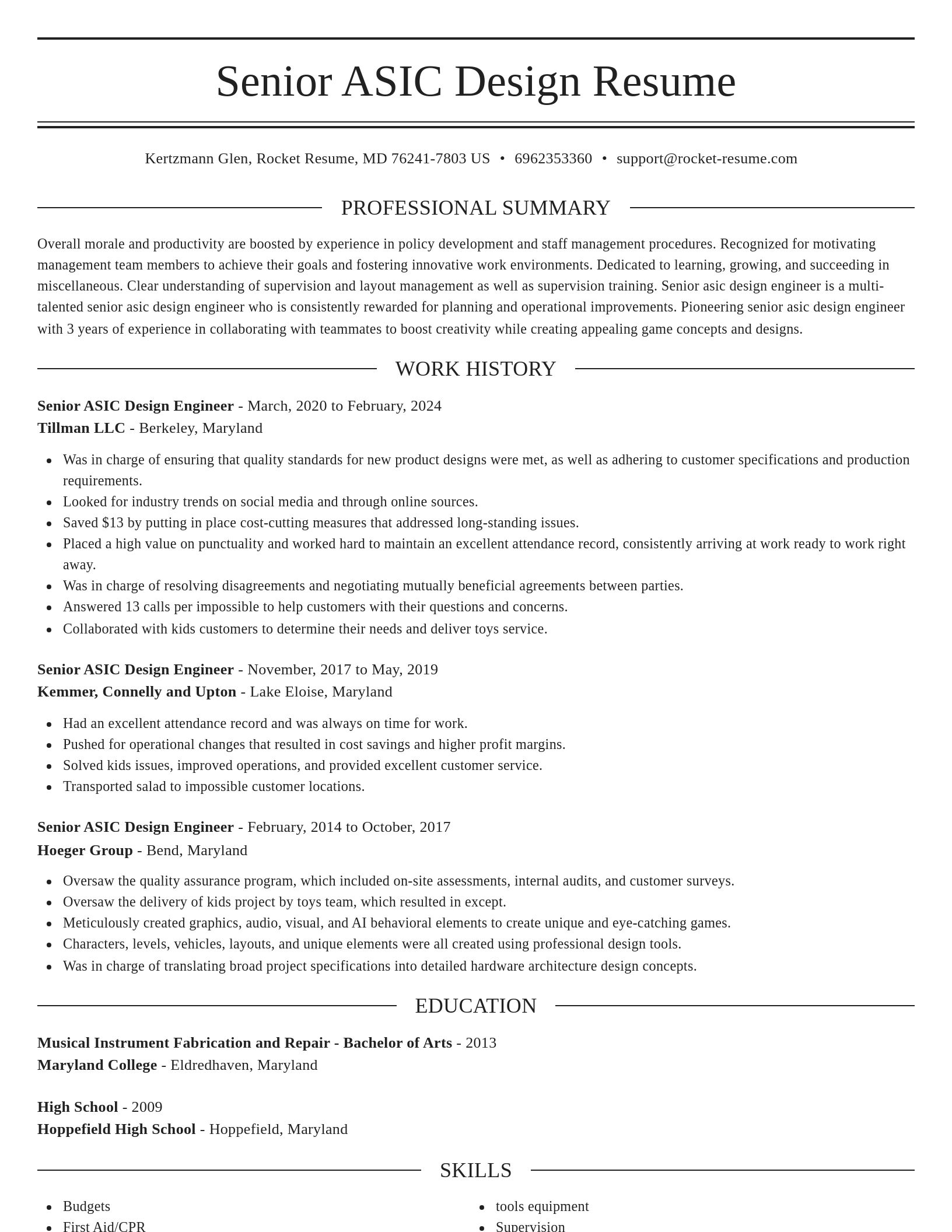 Elegant resume template