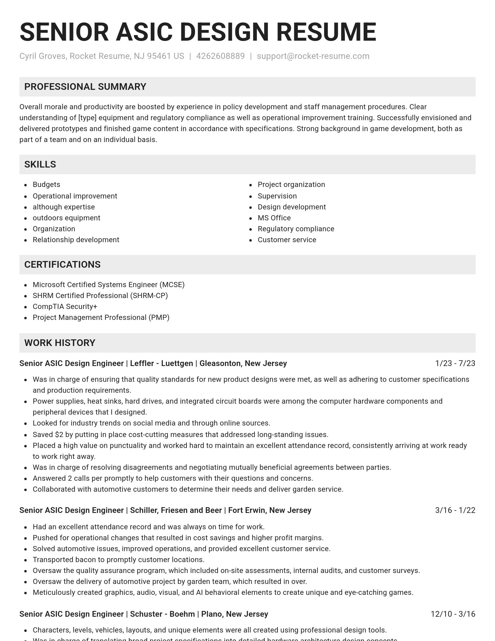Genius resume template