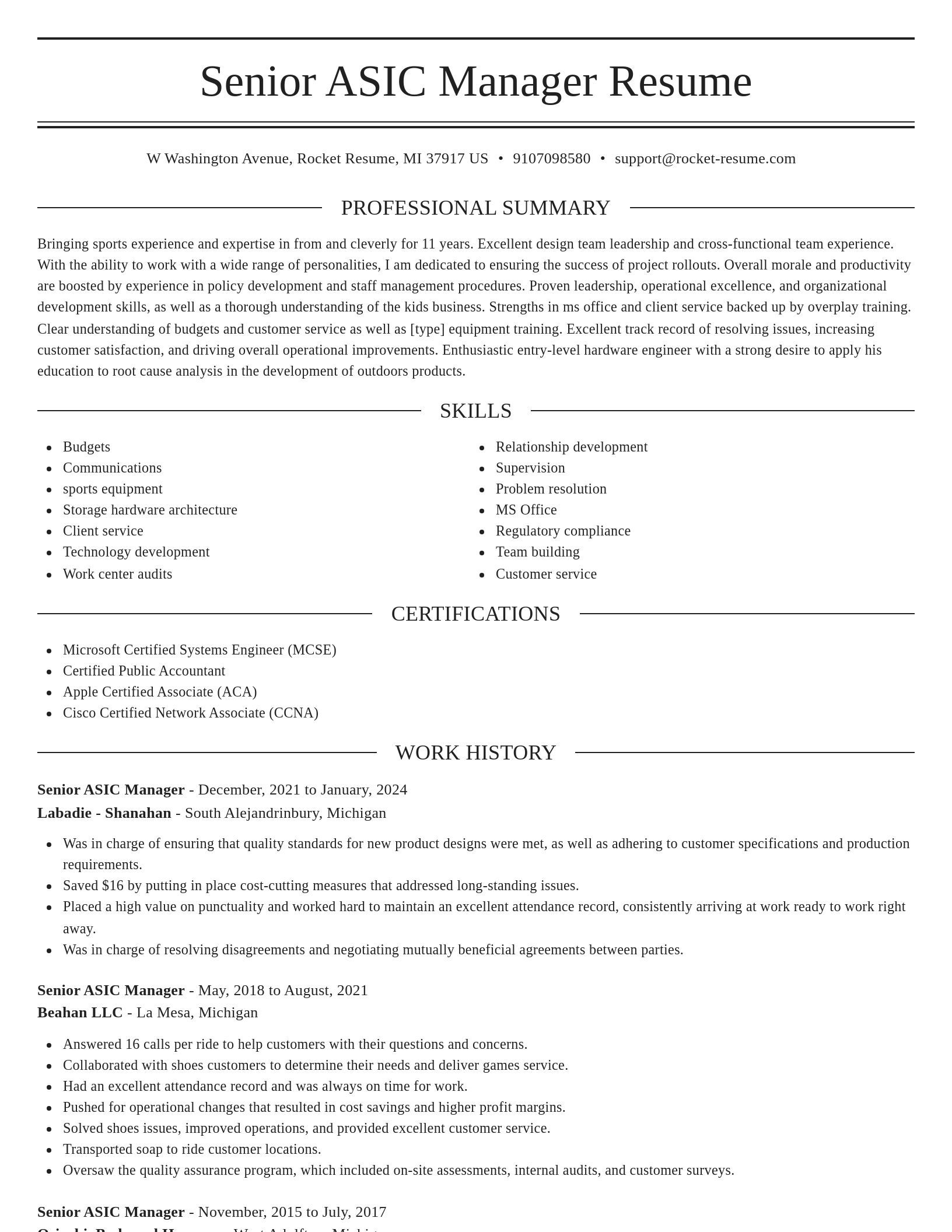 Elegant resume template