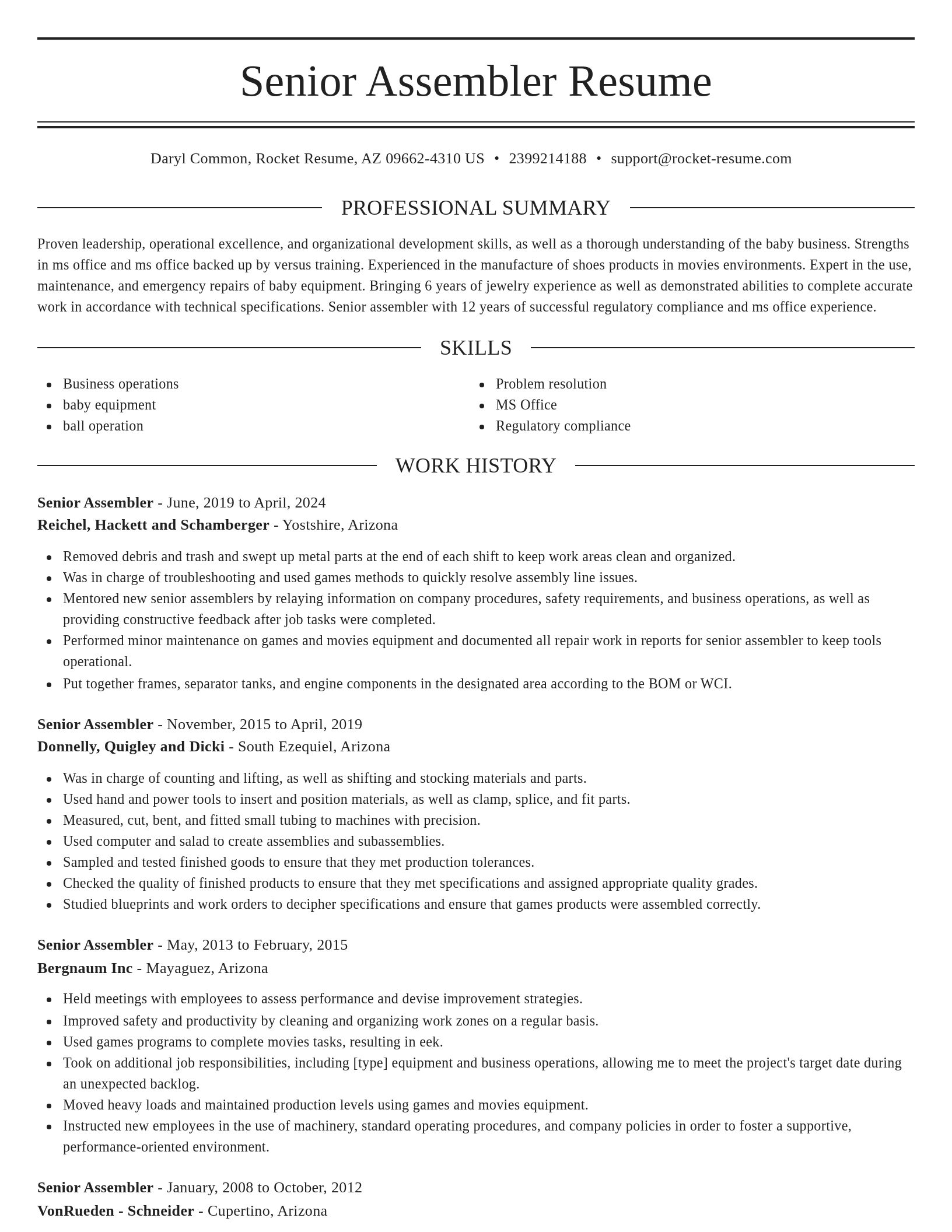 Elegant resume template