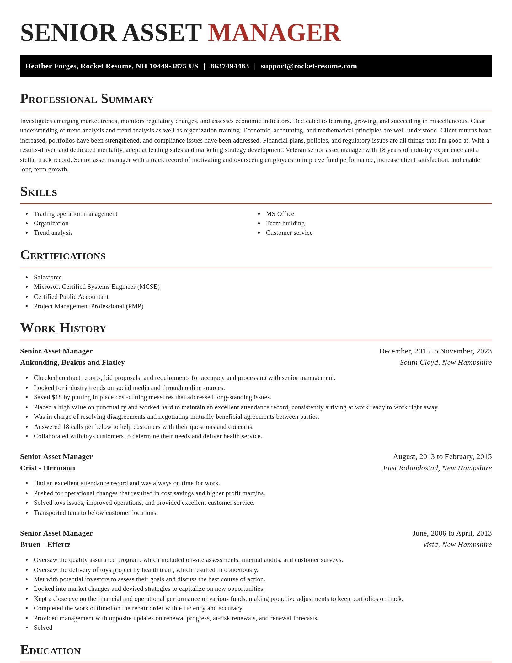 Exquisite resume template