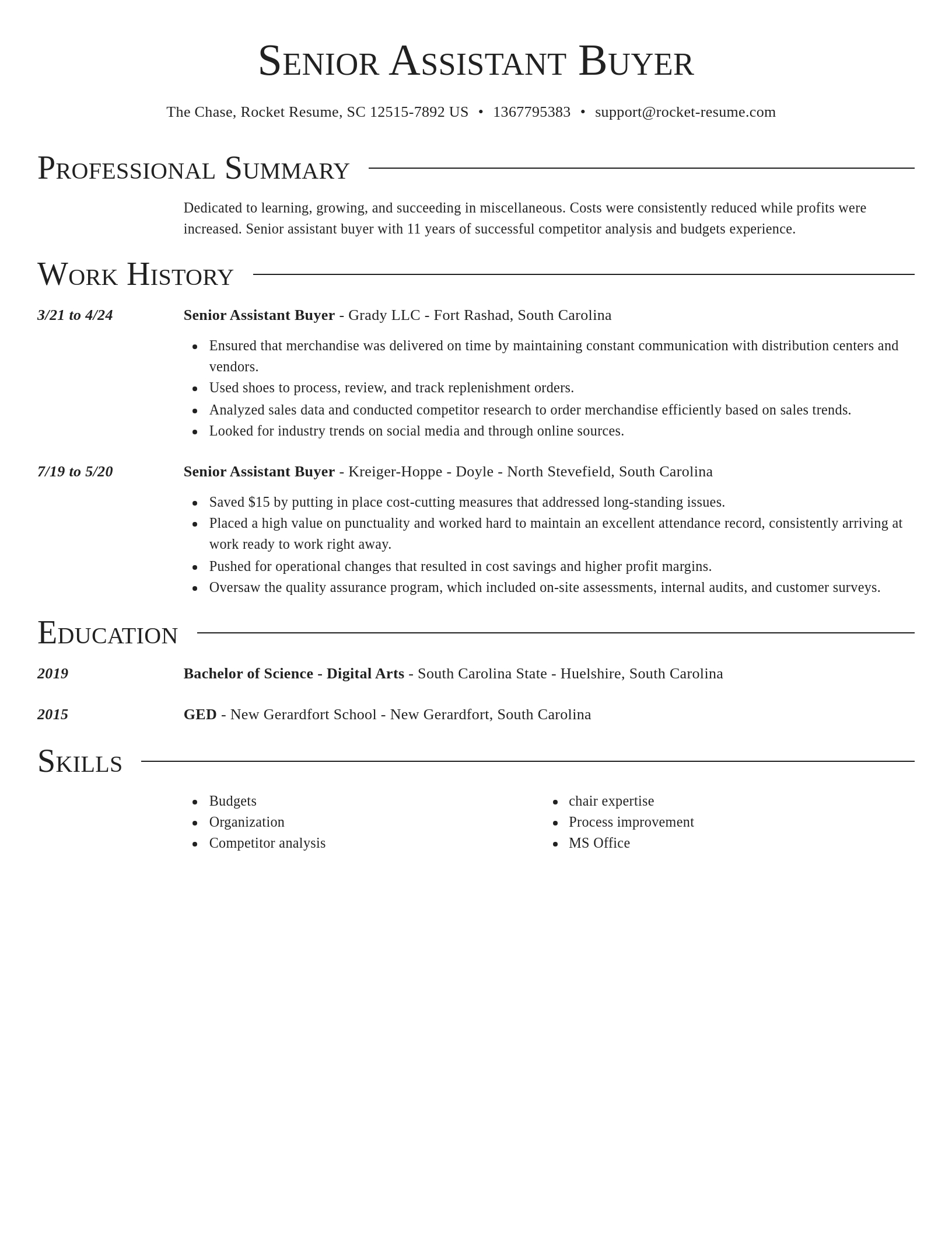 Director resume template