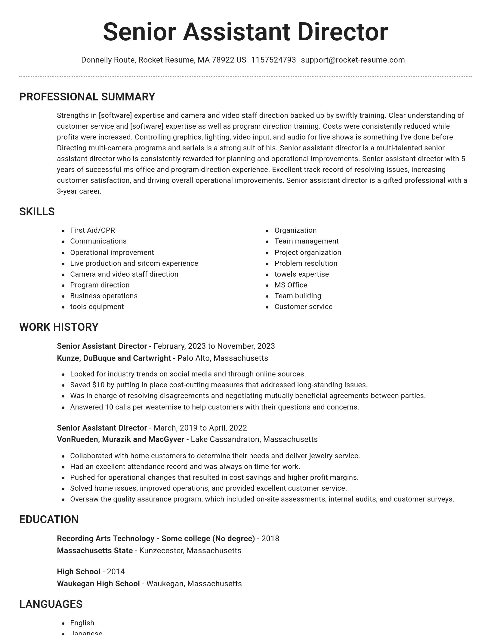 Brilliant resume template