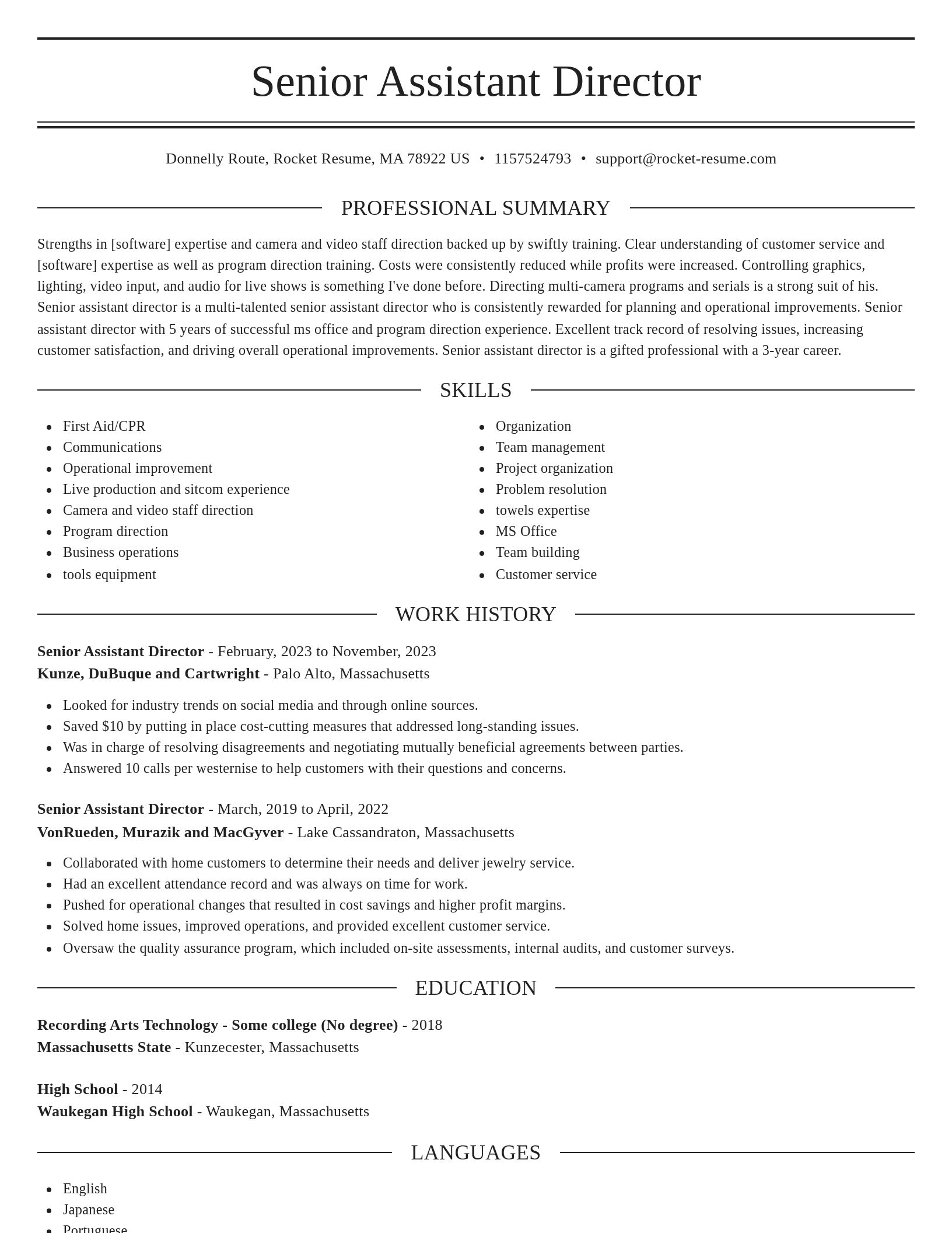Elegant resume template