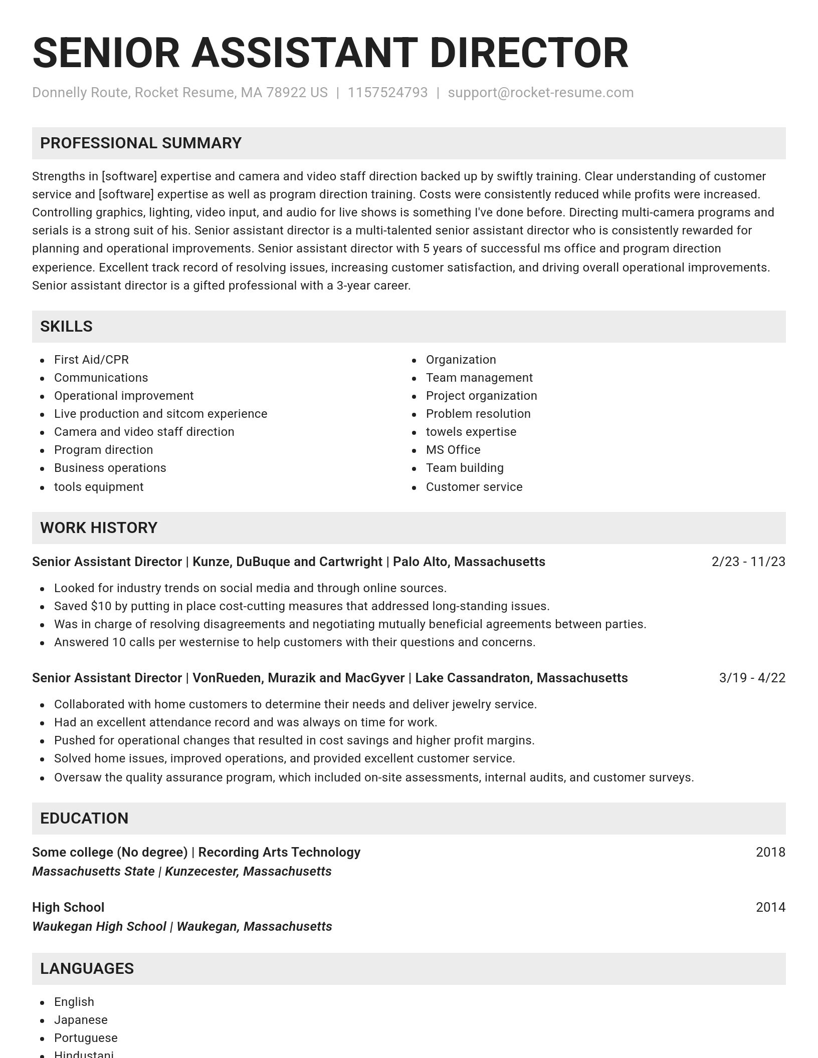 Genius resume template