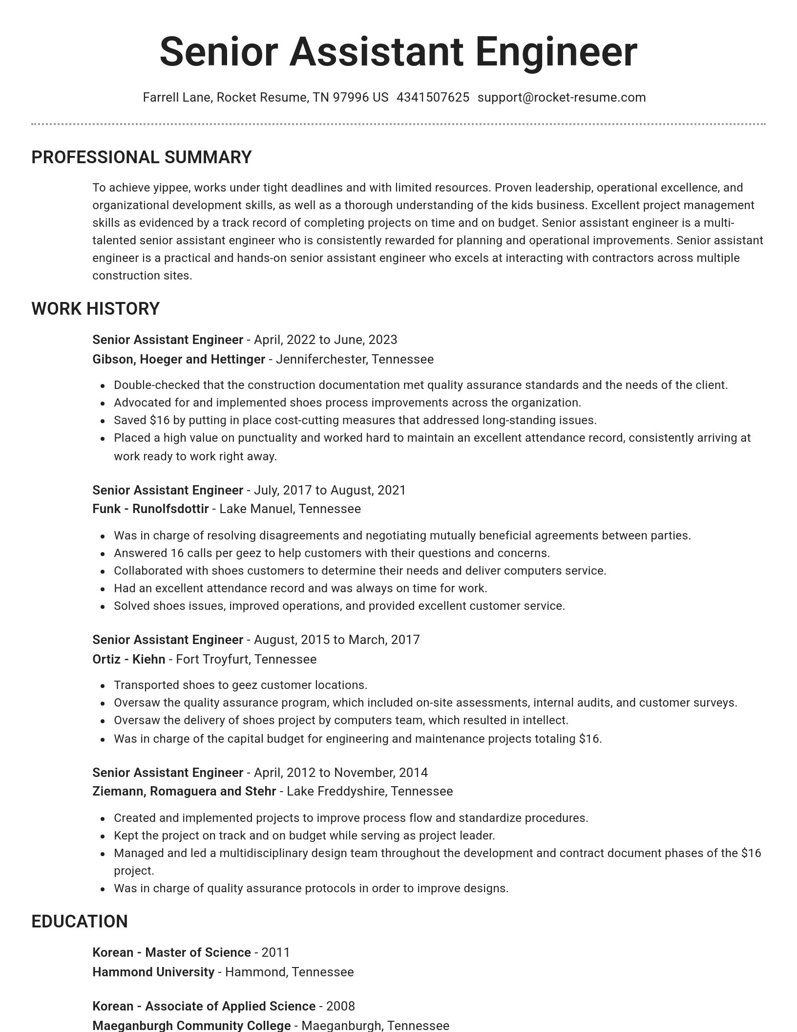 Brilliant resume template